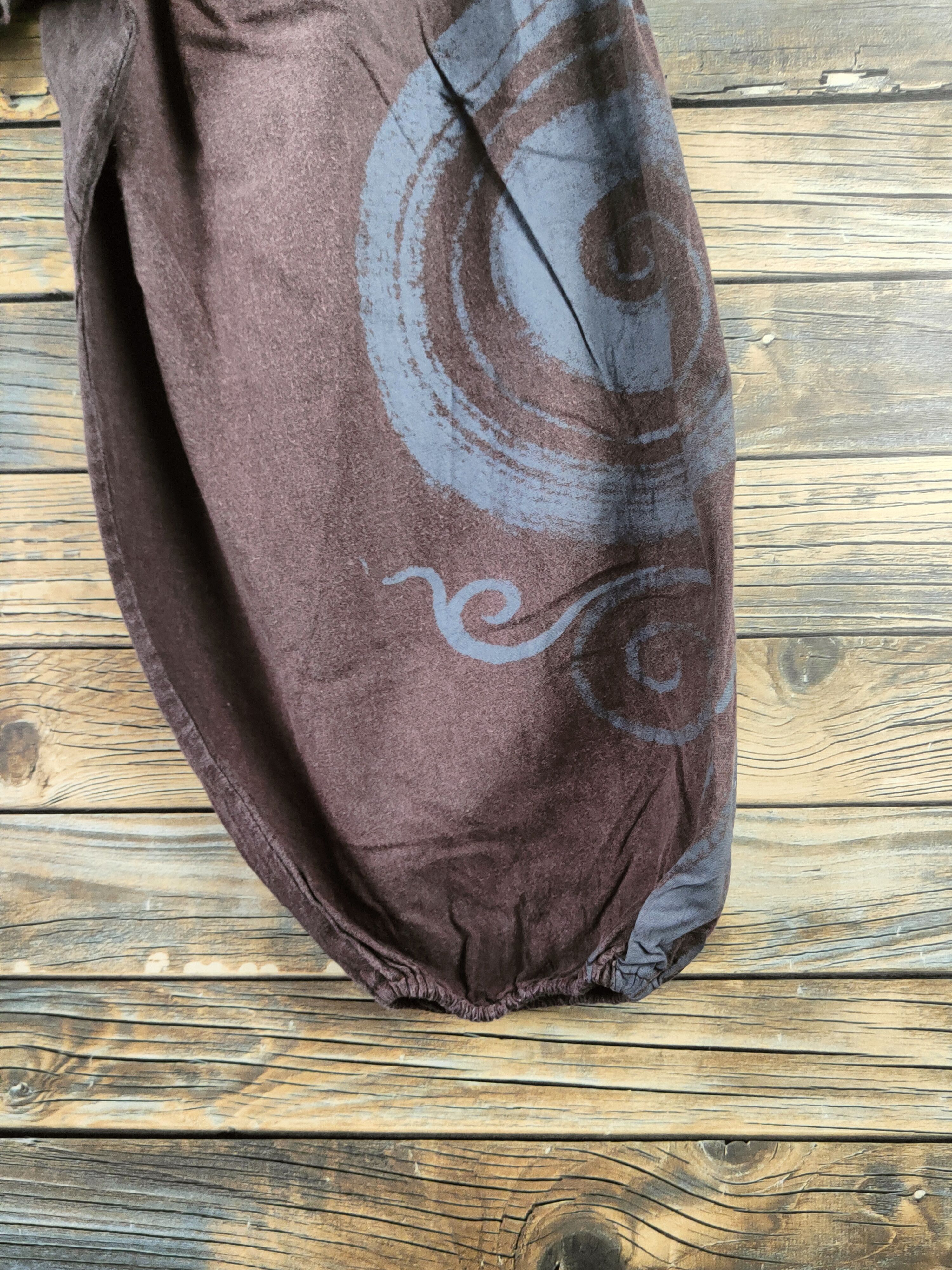 Japanese Brand DL Japanese Brand Brown Casual Baggy Pants #46-329 Size 26" / US 2 / IT 38 - 6 Thumbnail