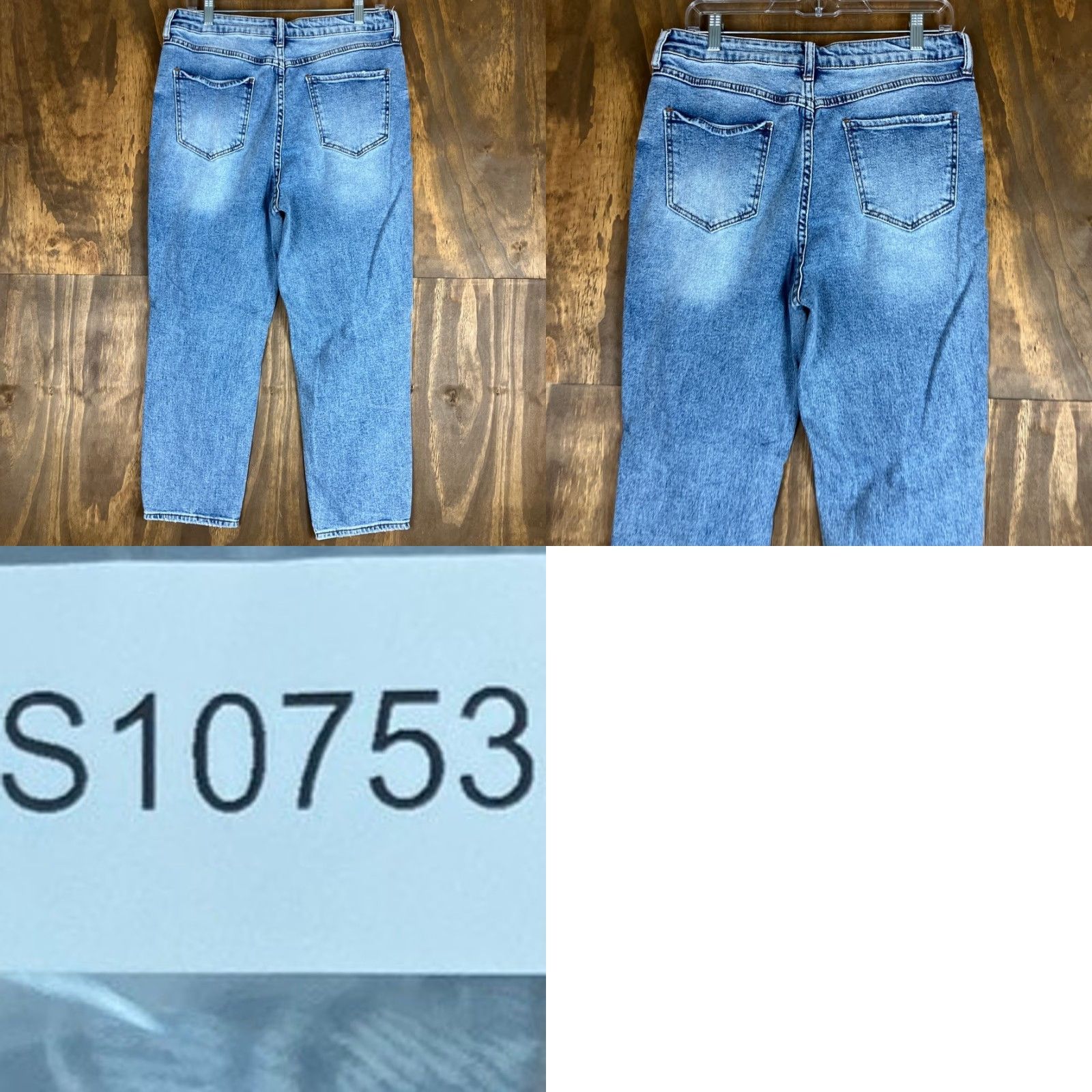 Vintage S.O.N.G Womens Jeans Blue Denim High Rise Classic Mom Distressed Stretch 11 30 Size 32" / US 10 / IT 46 - 8 Thumbnail