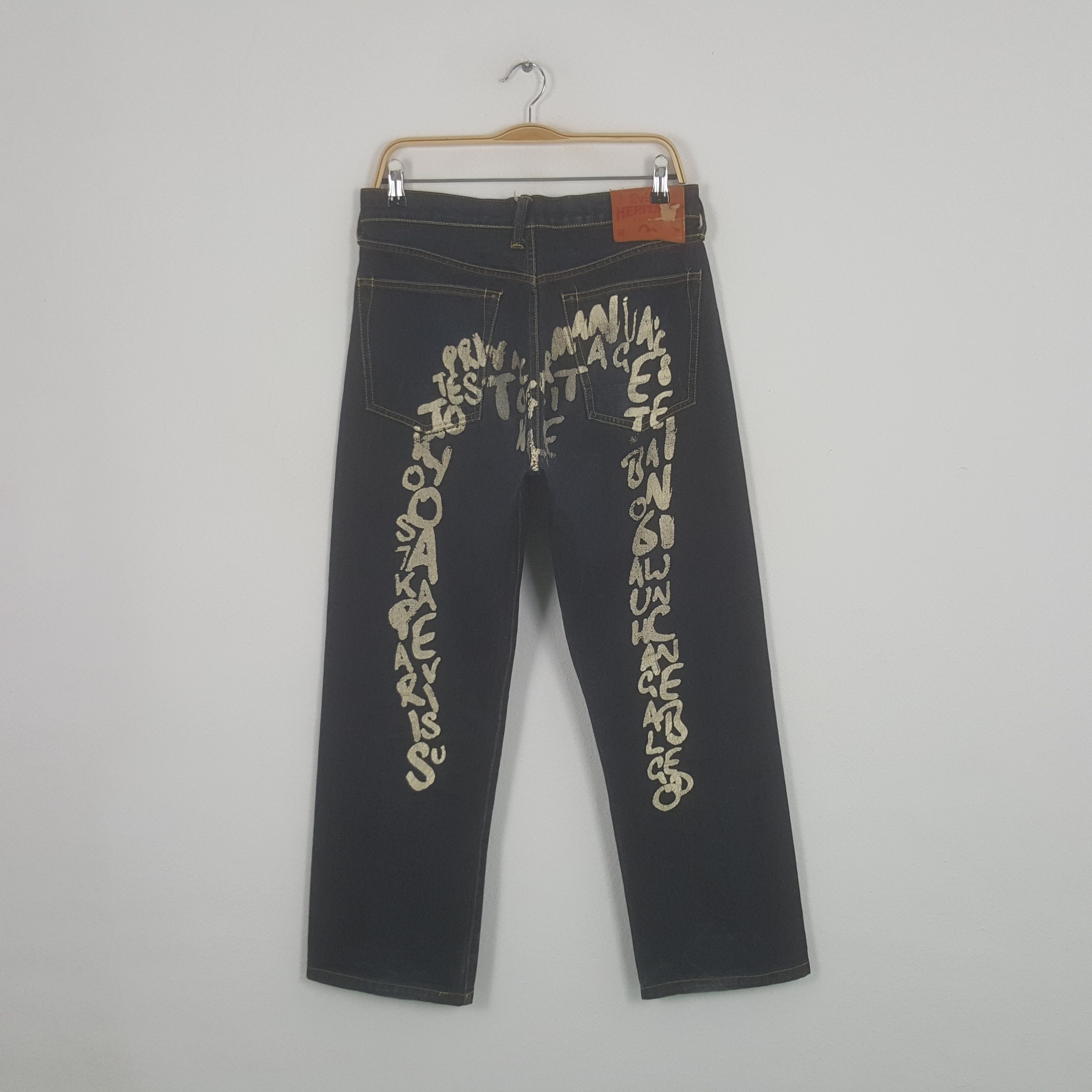 Evisu × Vintage Vintage Evisu Japanese Brand Daicock Art Denim Jeans Size US 31 - 1 Thumbnail