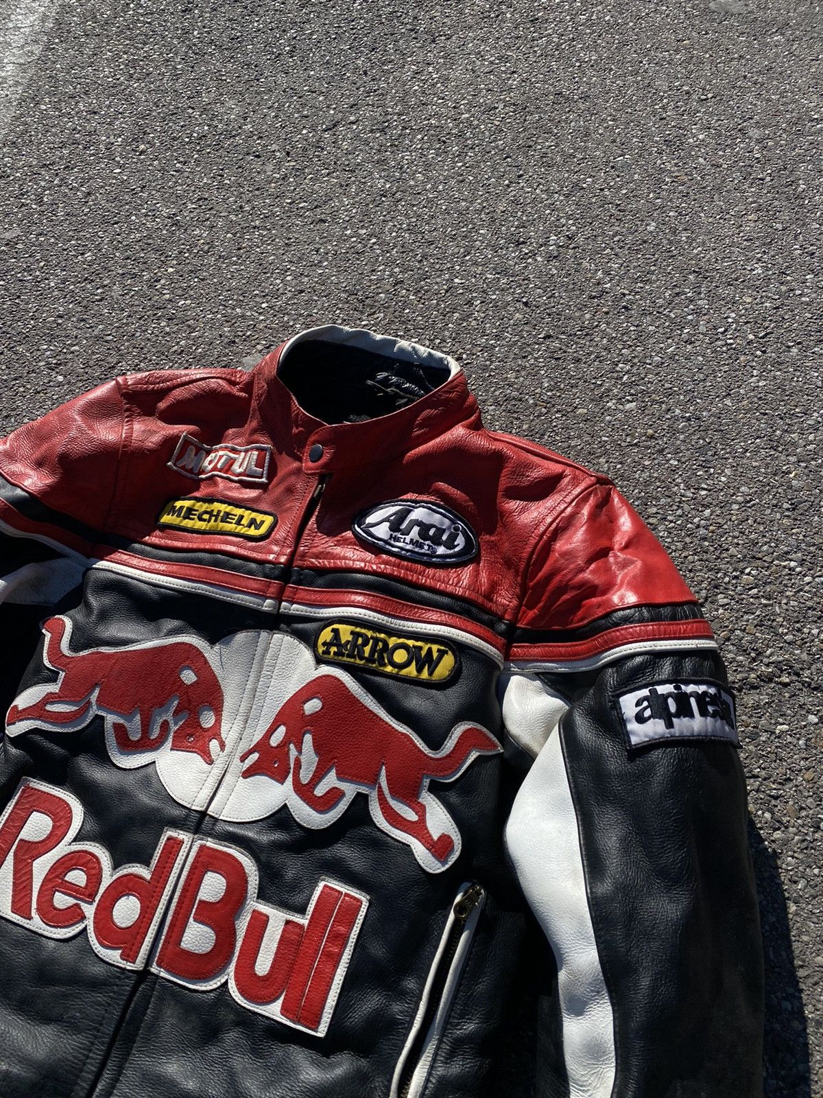 Red Bull × Vintage Vintage Red Bill Racing Leather Jacket Size US M / EU 48-50 / 2 - 4 Thumbnail