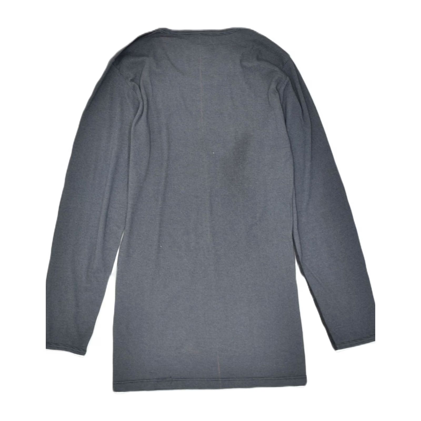 Vintage ETIREL Womens Graphic Top Long Sleeve Grey Cotton Classic Large UK 16 Size L / US 10 / IT 46 - 2 Thumbnail