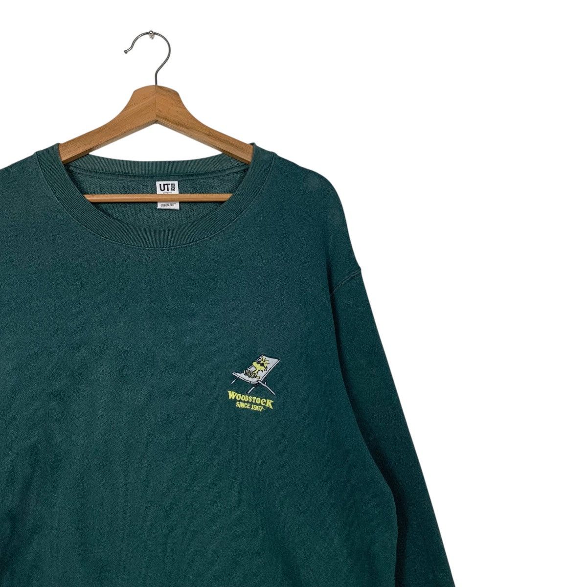 Peanuts PEANUTS SNOOPY Woodstock Green Sweatshirt #2631-C118 Size US XL / EU 56 / 4 - 8 Thumbnail