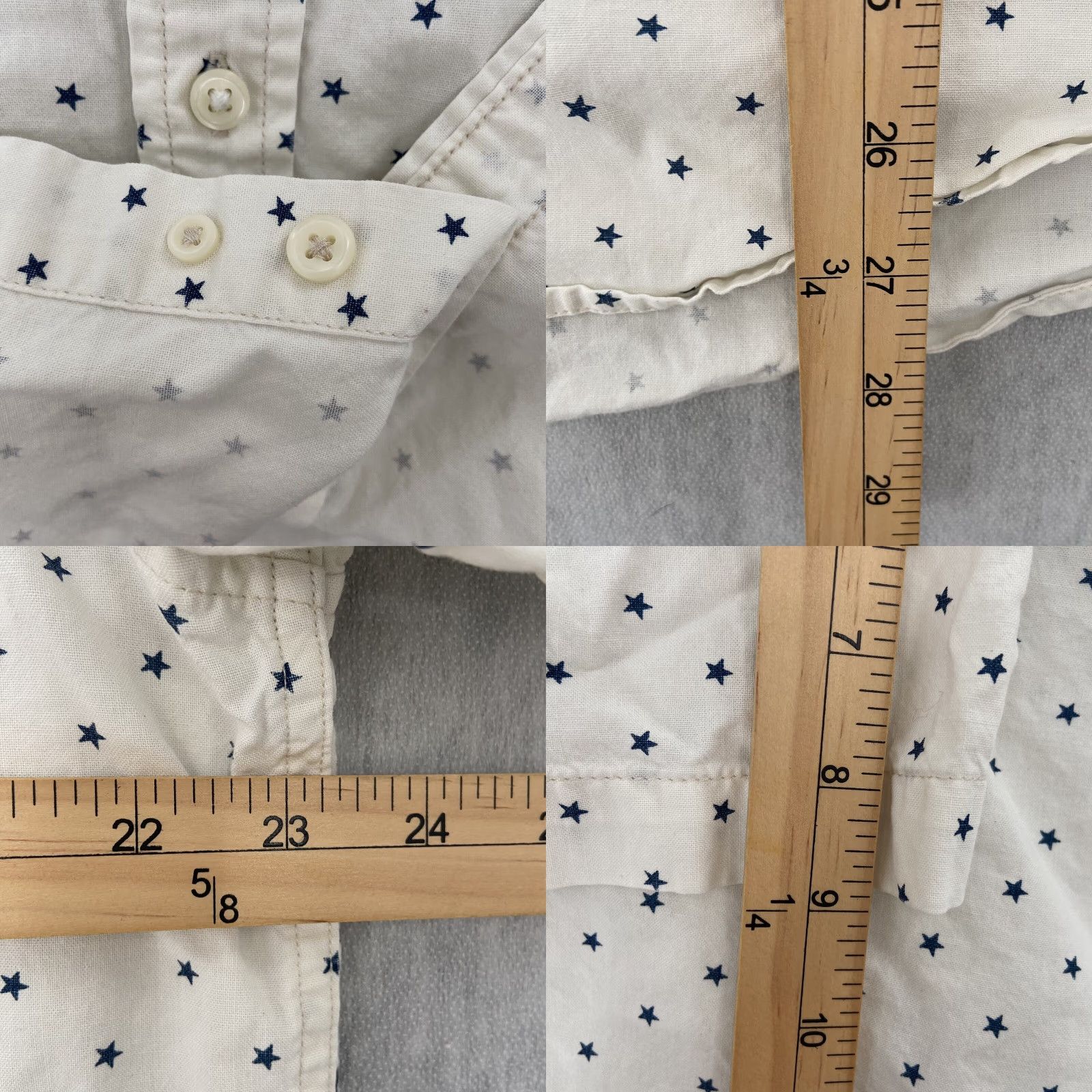 Ralph Lauren VINTAGE Denim & Supply Ralph Lauren Shirt Adult Extra Large White Star Button Short Sleeve Shirt XL White Stars Mens Size US XL / EU 56 / 4 - 8 Thumbnail