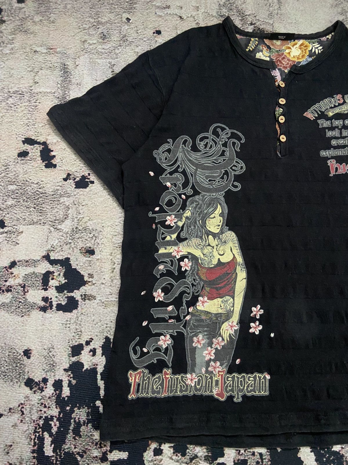 Bullet Noise Bullet Noise Japan Tattoo Girl Sakura Tee Size US XL / EU 56 / 4 - 6 Thumbnail