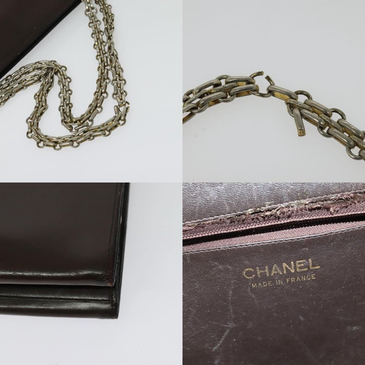 Chanel Chanel Chain Handbag Leather Brown Gold CC Size ONE SIZE - 4 Thumbnail
