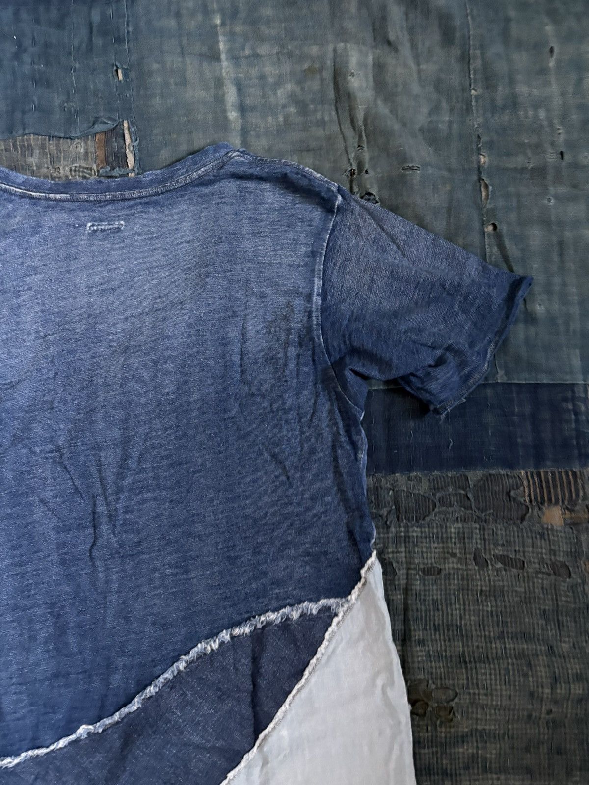 Kapital Kountry Kapital kountry indigo patchwork t shirt v neck Size US L / EU 52-54 / 3 - 10 Thumbnail