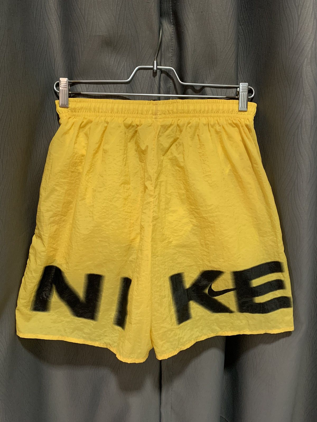 Nike Vintage Nike Swoosh NIKE Spellout Nylon Shorts Rare 90s Size US 30 / EU 46 - 2 Thumbnail