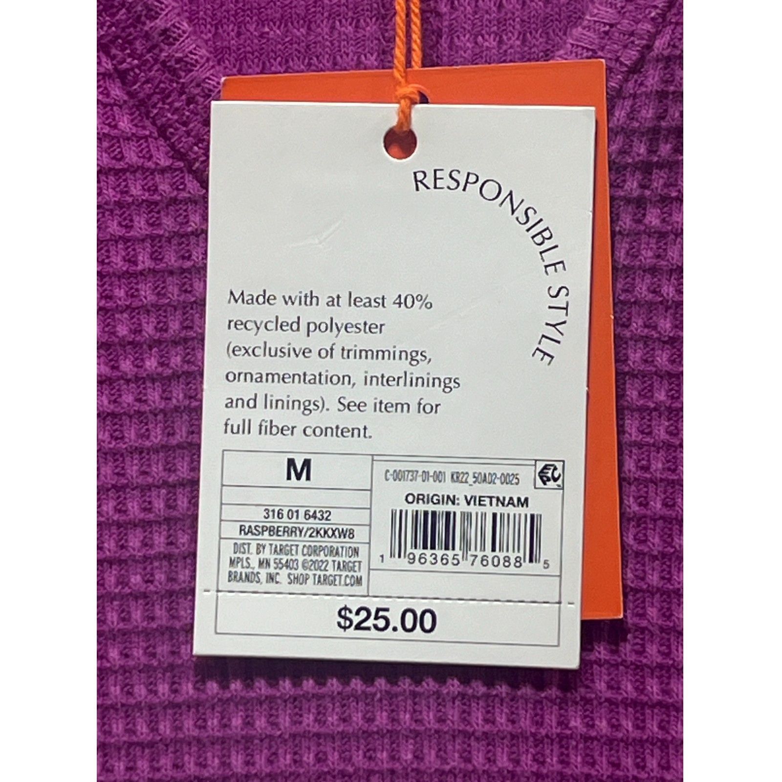 Other Knox Rose - Women's Long Sleeve Notch Neck Thermal Top - Pur Size M / US 6-8 / IT 42-44 - 10 Thumbnail