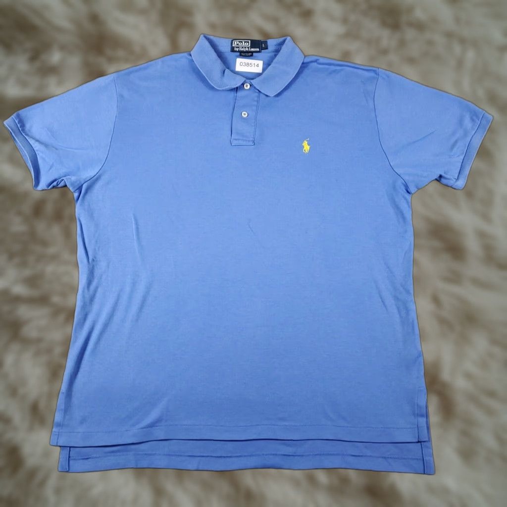 Ralph Lauren Ralph Lauren Polo Shirt Mens Large Blue Casual Short Sleeve Activewear Size US L / EU 52-54 / 3 - 1 Thumbnail