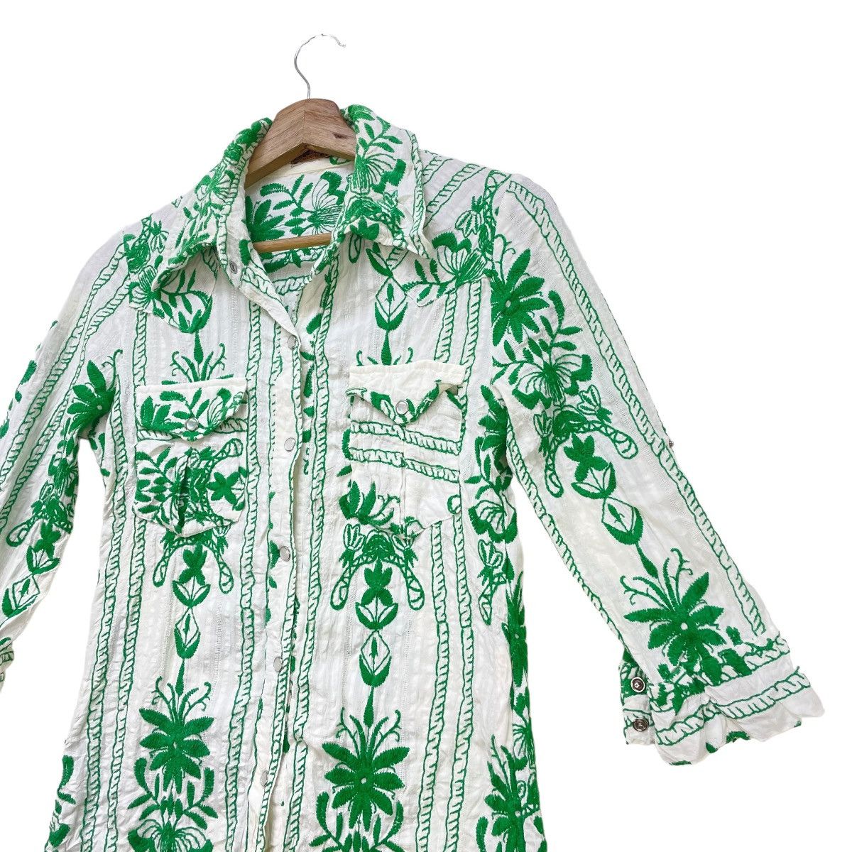 Japanese Brand × Vintage Vintage Western Floral Snap Button Embroidery Size S / US 4 / IT 40 - 5 Thumbnail