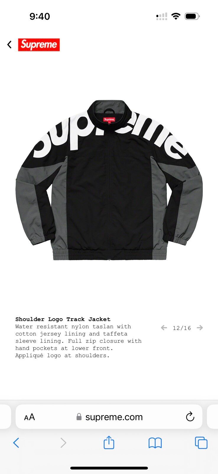 Supreme Supreme shoulder logo track jacket   Grailed