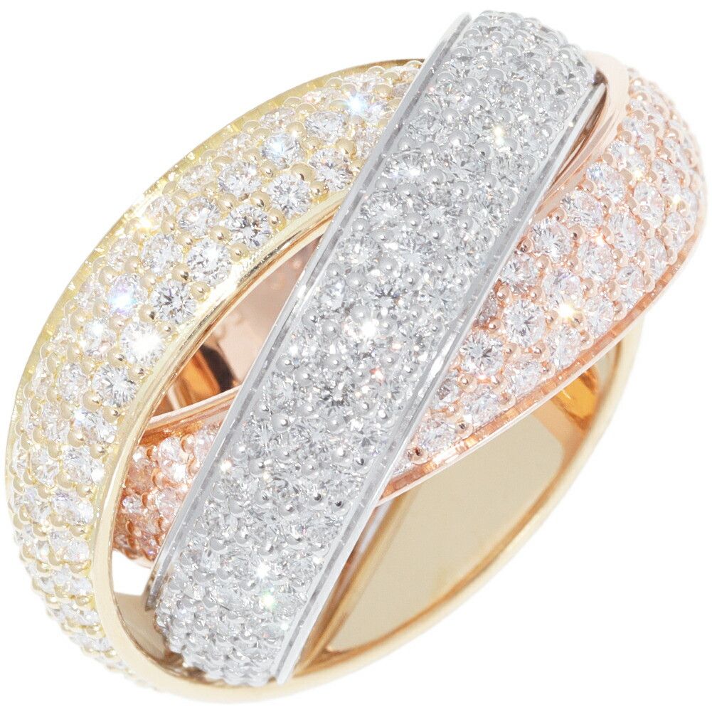 Cartier Cartier Cartier Trinity Ring Au750 Diamond Ring Size 53 Metal Ring N47783 DUTY FREE for USA Size ONE SIZE - 1 Thumbnail