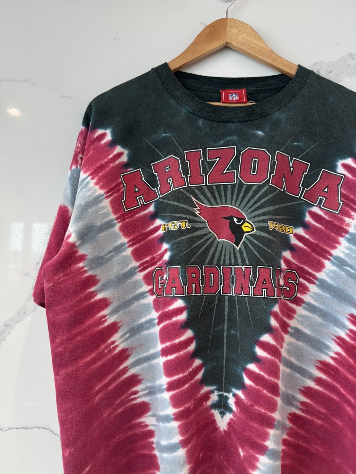 NFL Vintage 1990’s Arizona Cardinals NFL Tie Dye T Shirt Size US XL / EU 56 / 4 - 1 Thumbnail