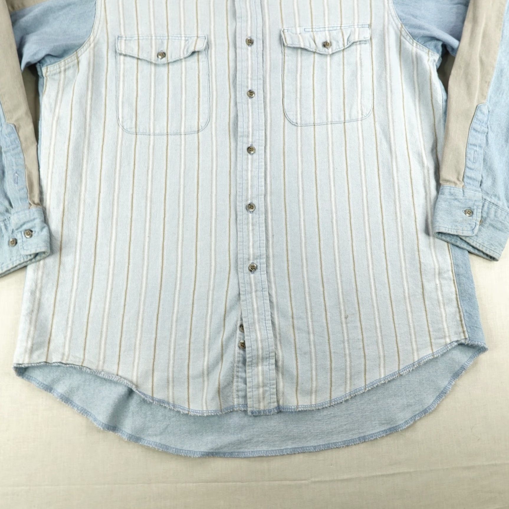 Wrangler VINTAGE Wrangler Shirt Mens Large Blue Western Button Up Casual Cowboy 90s Outdoor Size US L / EU 52-54 / 3 - 4 Thumbnail