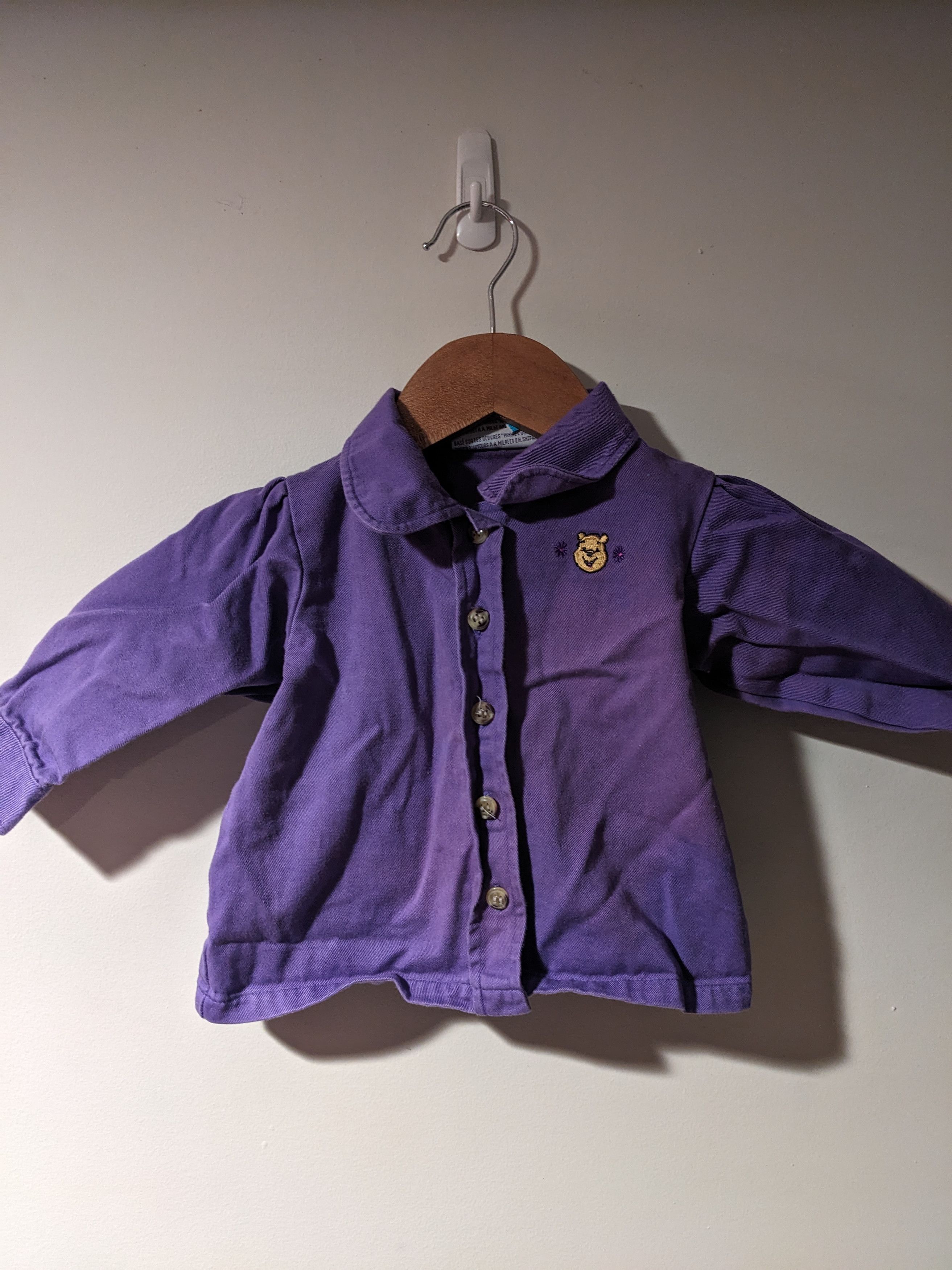 Disney × Vintage Vintage 90s Winnie the Pooh 12-24 Months Button Up Shirt Size US M / EU 48-50 / 2 - 1 Thumbnail