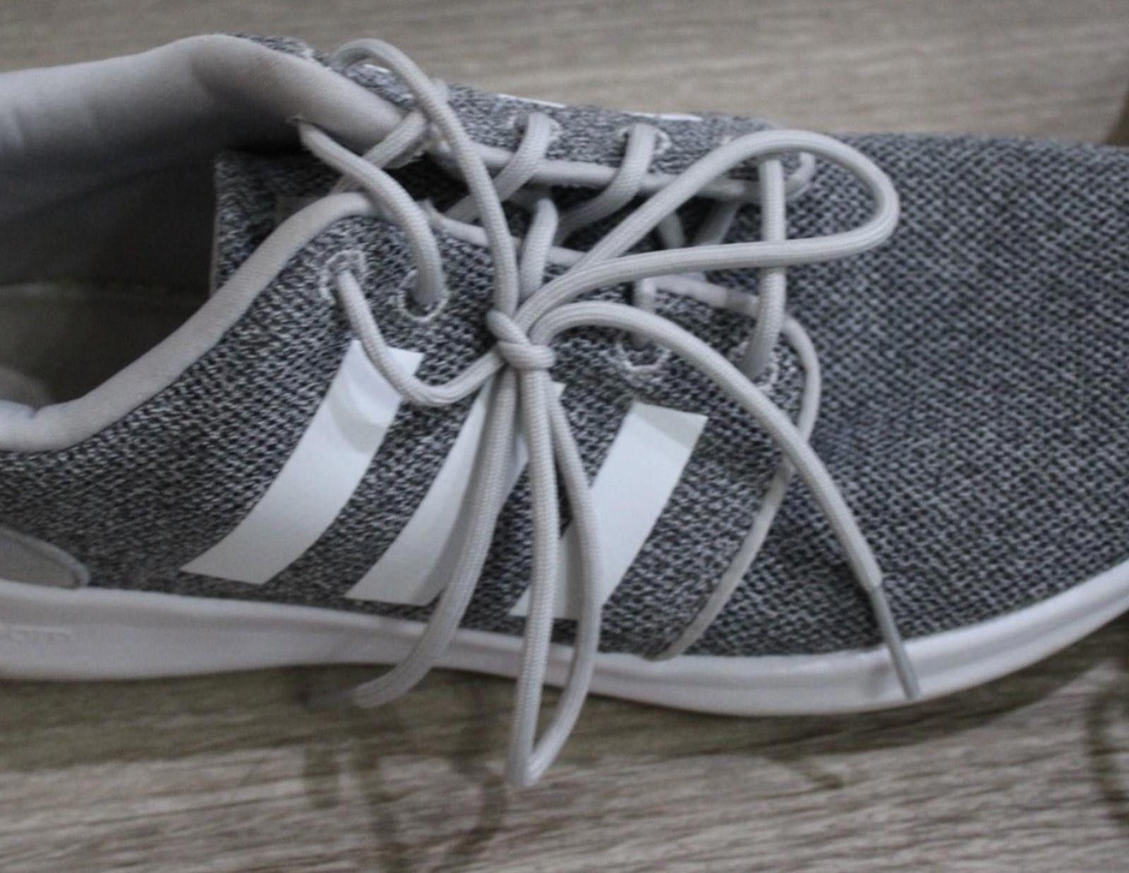 Adidas Adidas Cloudfoam Gray Knit Running Shoes White Stripes 8 Size US 8 / IT 38 - 2 Thumbnail