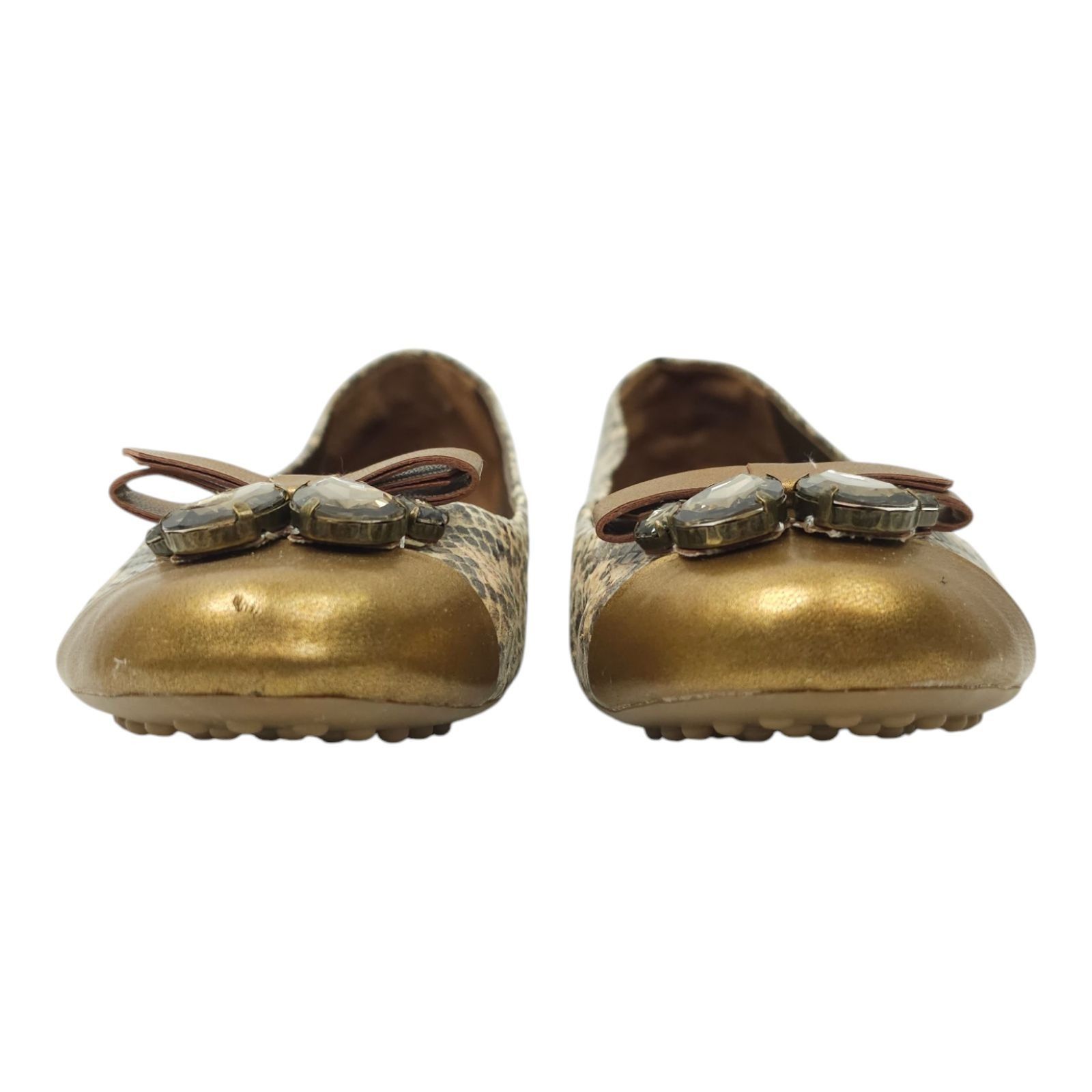 Other Libby Edelman Snakeskin Print Flats Women 8.5 M Bow Size US 8.5 / IT 38.5 - 3 Thumbnail