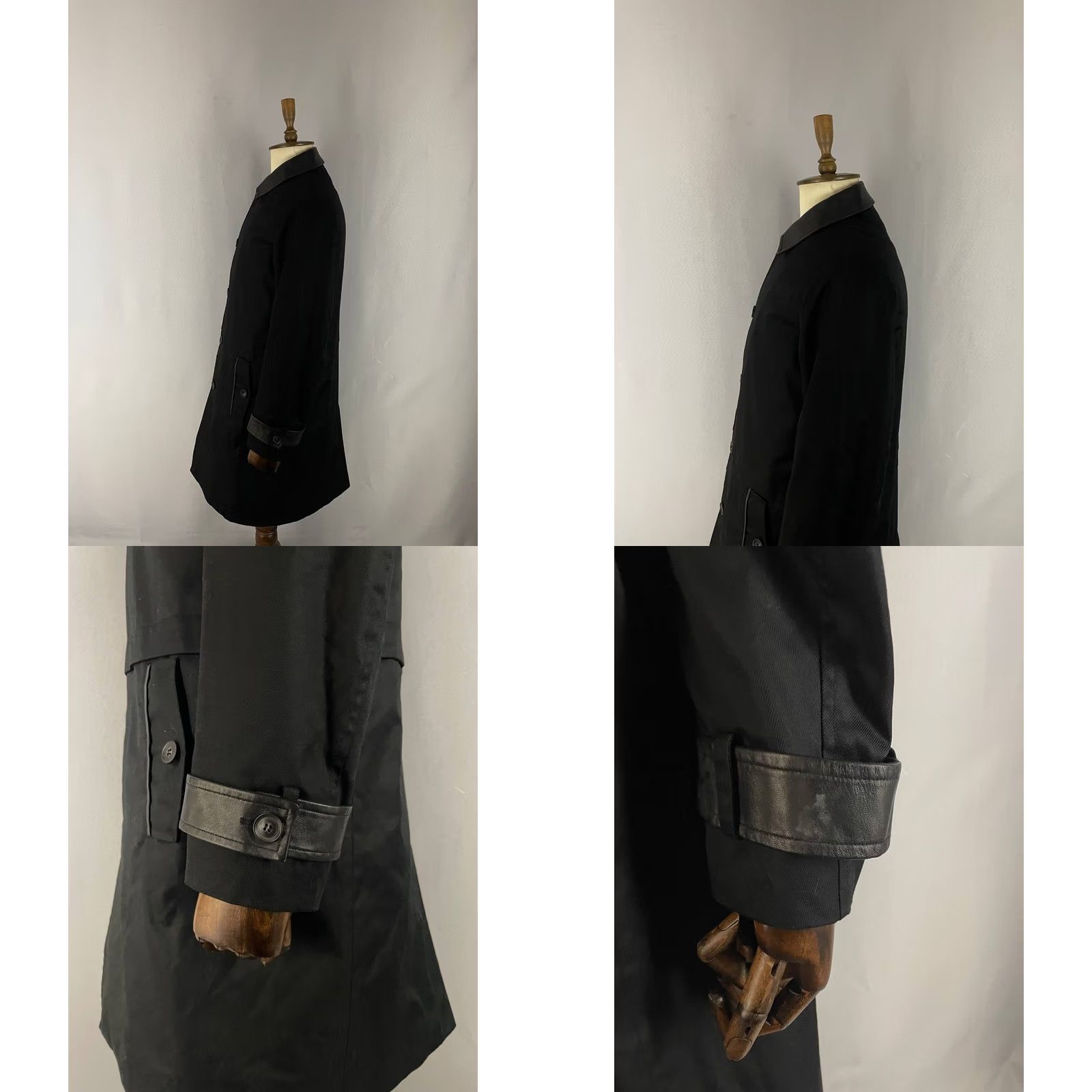 Trussardi Trussardi Coat Mens Trench Black 42 Regular Coat Breadth Button Front Pocket Mid-Length Long Sleeve Jacket Size US XL / EU 56 / 4 - 8 Thumbnail