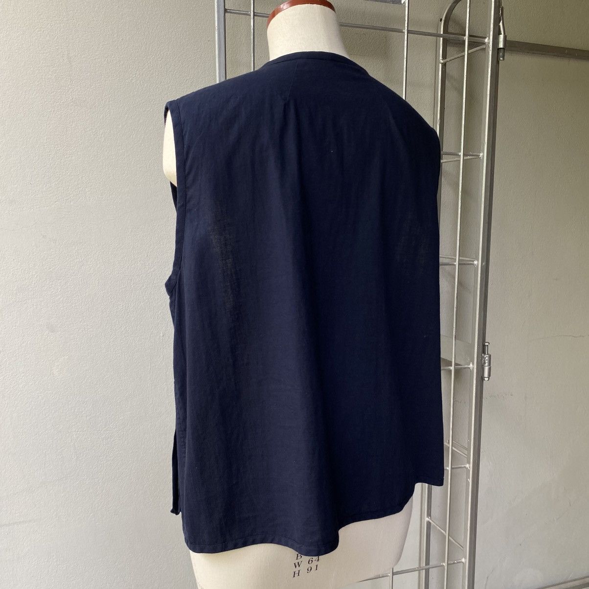 Comme des Garcons Comme des Garcons Navy Sleeveless Button Top Size L / US 10 / IT 46 - 11 Thumbnail