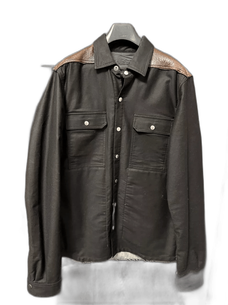Rick Owens rick owens black paneled oversized shirt-2508 Size US L / EU 52-54 / 3 - 1 Thumbnail