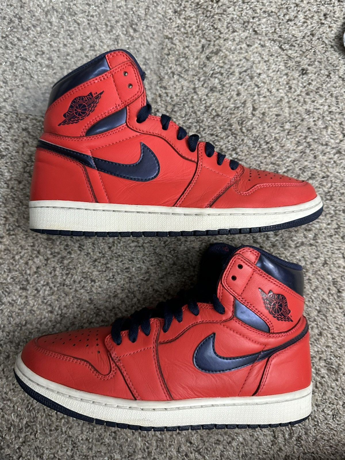 Air jordan david letterman red white blue size