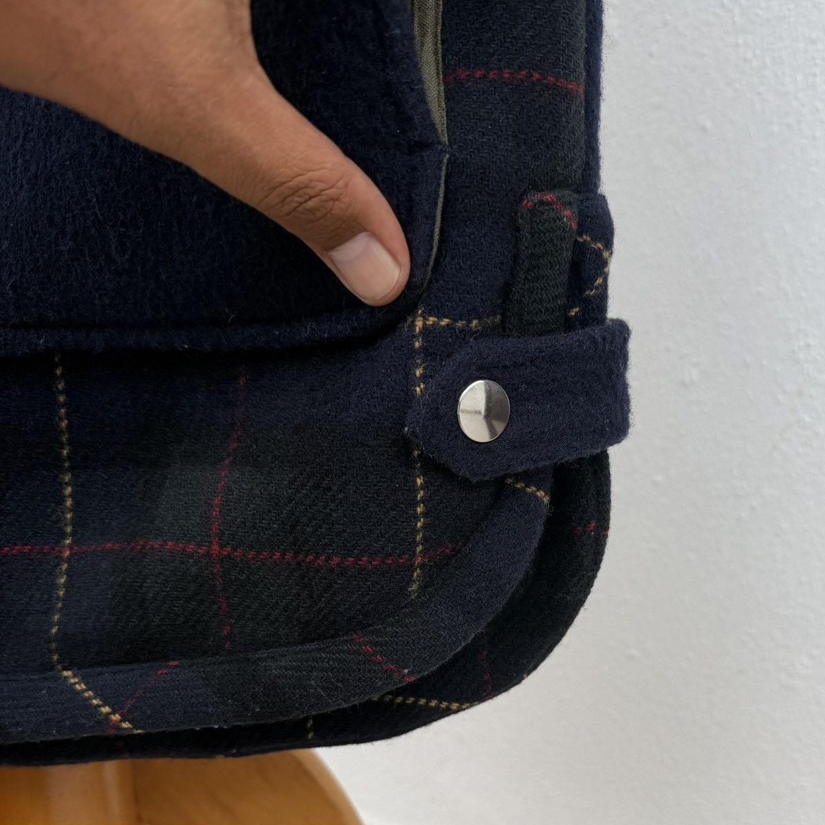 Japanese Brand Black & Blue Wool Vest Tartan Panel Heritage Utility Vest Size US M / EU 48-50 / 2 - 11 Thumbnail