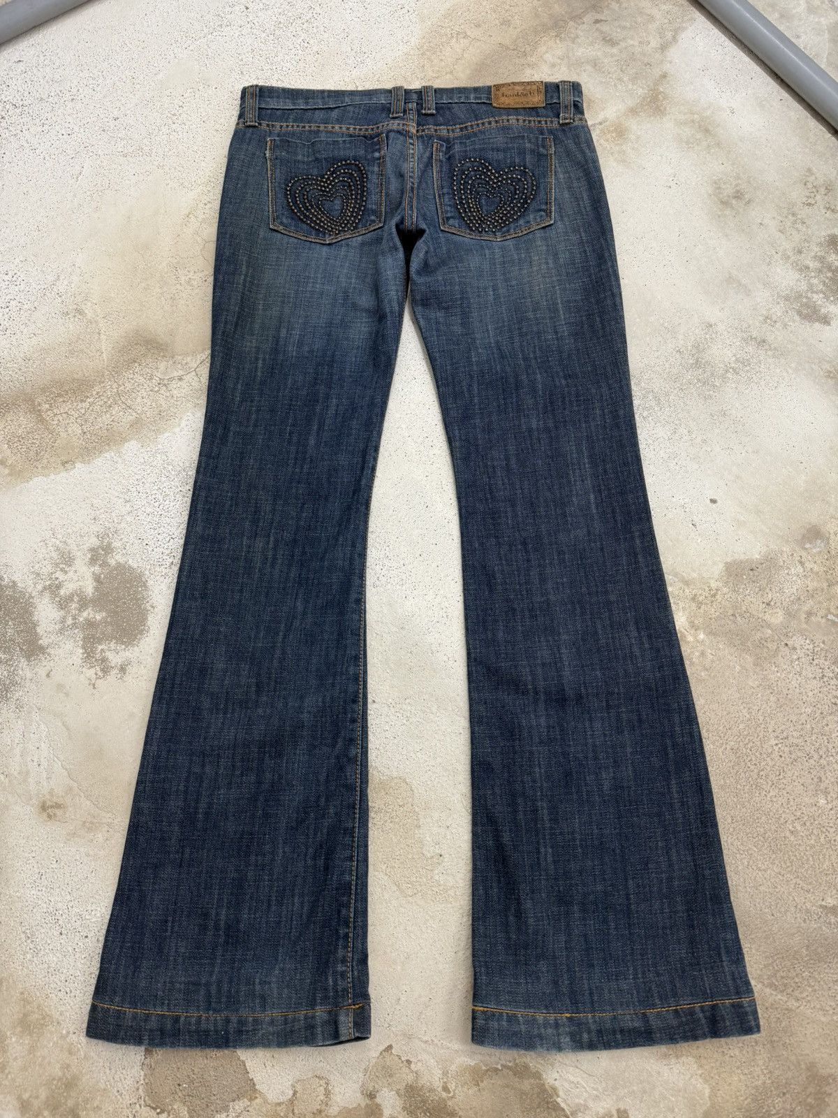 Frankie Shop Frankie b. Embellish Back Pocket Flare Denim Pants Size 30" / US 8 / IT 44 - 9 Thumbnail