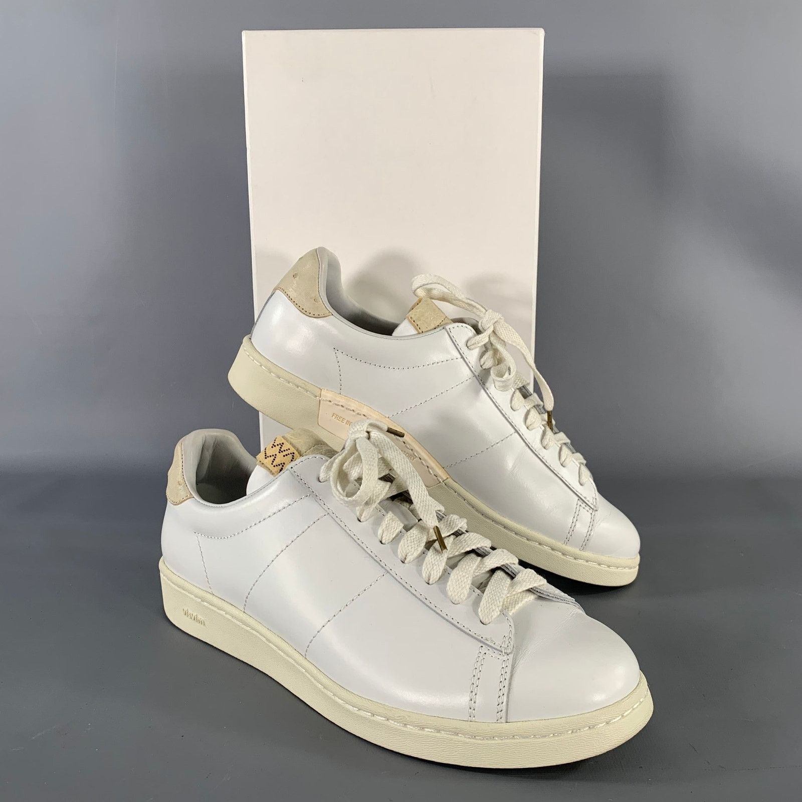 Visvim VISVIM Size 9.5 White Leather Lace Up Sneakers Size US 9.5 / EU 42-43 - 10 Thumbnail