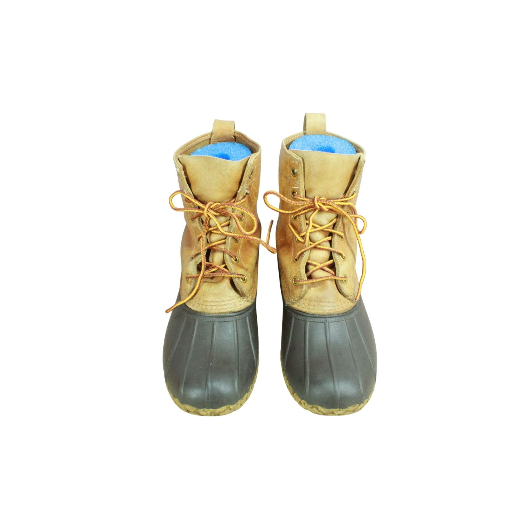 L.L. Bean LL Bean Women's Lace Up Brown Leather Ankle Duck Boots Unlin Size US 9 / IT 39 - 5 Thumbnail
