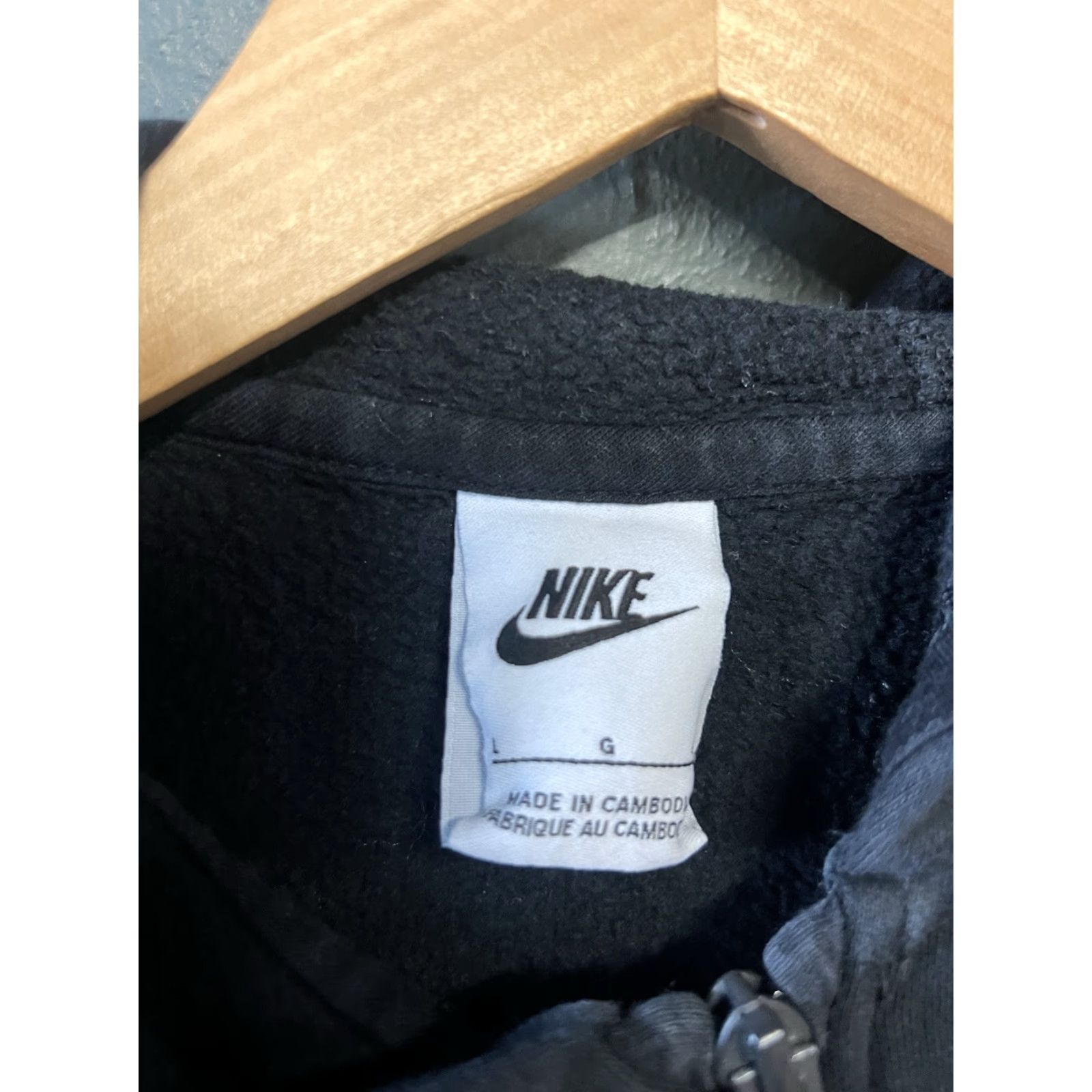 Nike Nike Sportswear Womens Black Full Zip Hooded Sweatshirt L Size L / US 10 / IT 46 - 3 Thumbnail