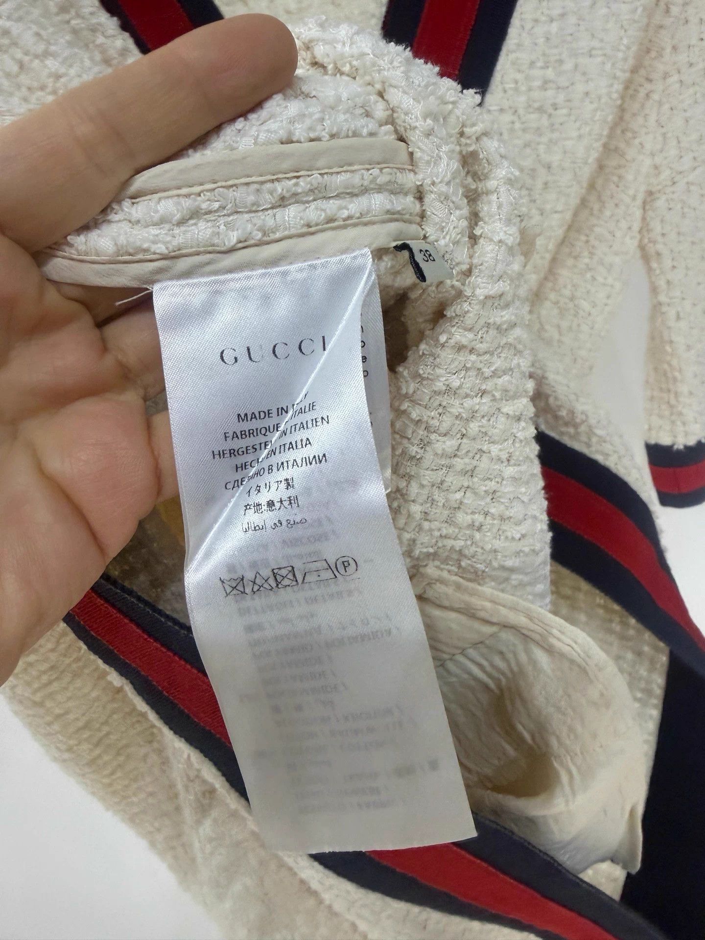 Gucci Gucci Classic V-neck Red White Block Dress 38 Size S / US 4 / IT 40 - 3 Thumbnail