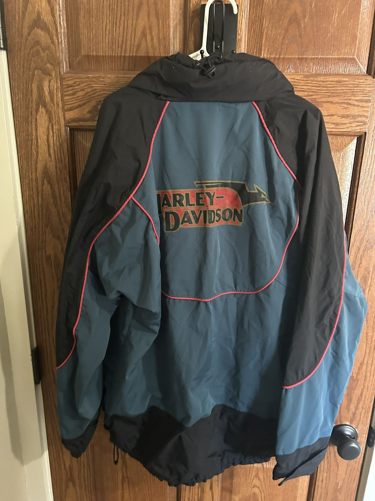 Harley Davidson Harley Davidson Blue Green Lightweight Jacket Sz M Size US M / EU 48-50 / 2 - 2 Thumbnail