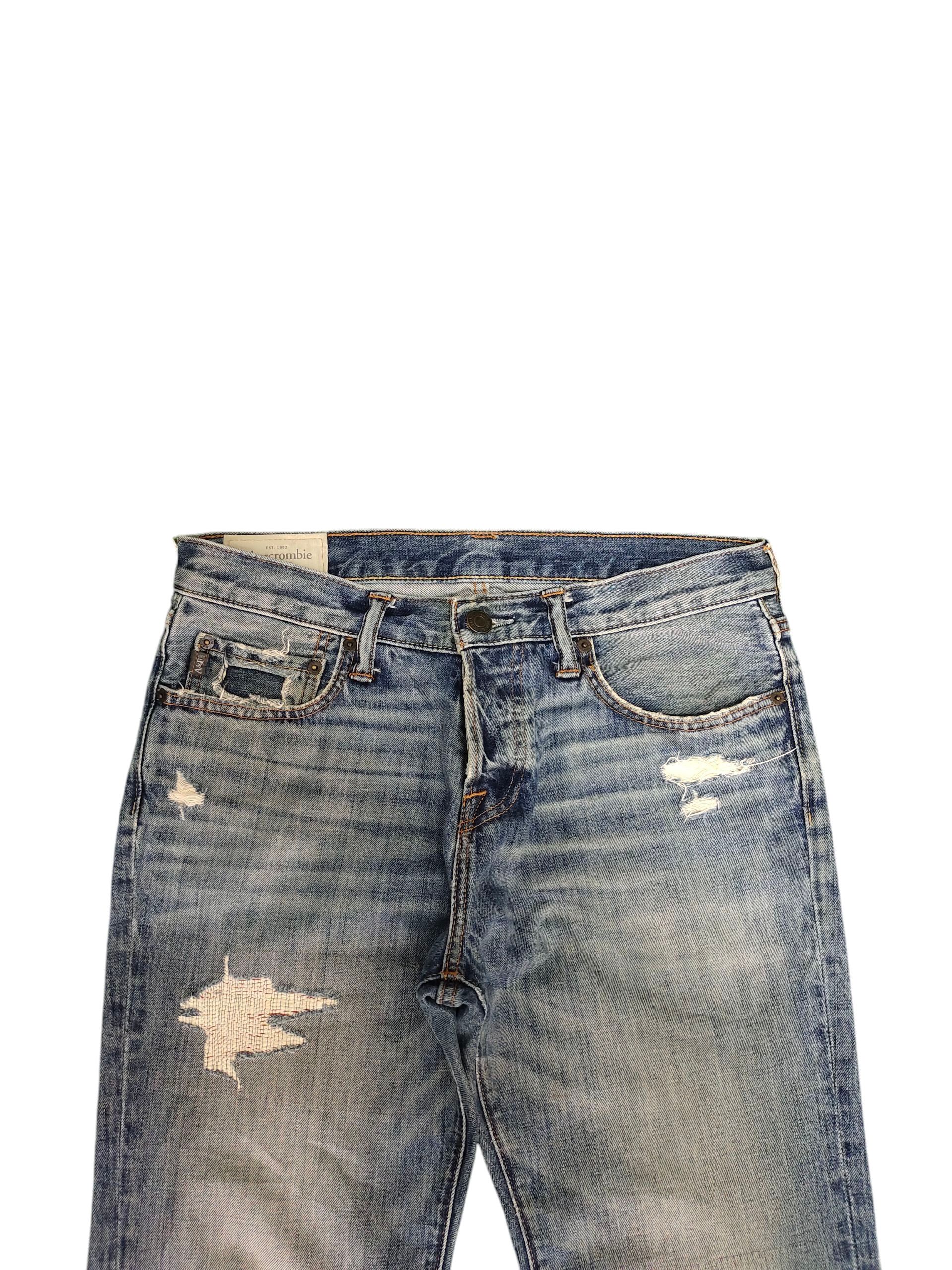 Abercrombie & Fitch Vintage Y2k Abercrombie & Fitch Clawmark Distress Jeans Size US 31 - 2 Thumbnail