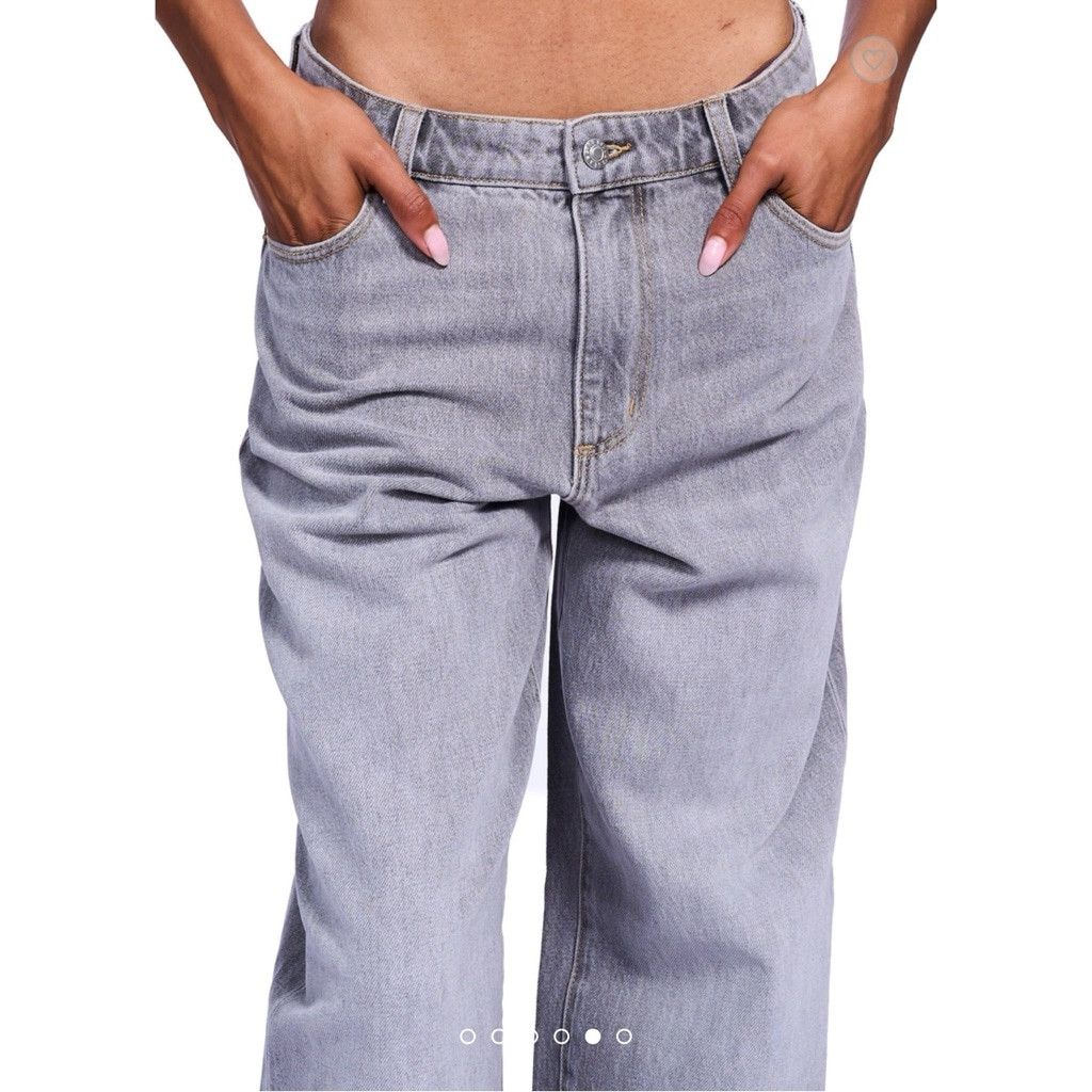 Designer NWT Rolla’s Kate Baggy Jeans Stone Grey 27 $149 – Sold Out Size 27" / US 4 / IT 40 - 5 Thumbnail