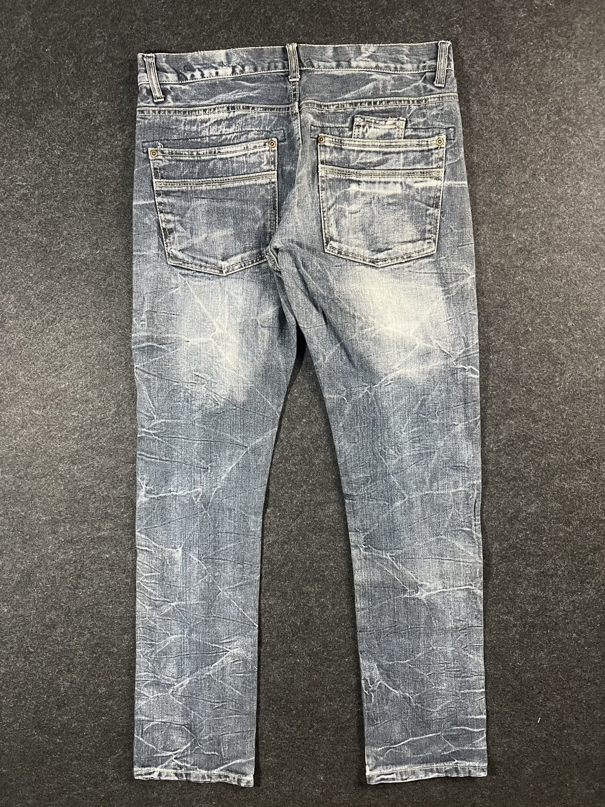 semanticdesign SemanticDesign Washed Whiskered Lightning Distress Punk Jean Size US 32 / EU 48 - 2 Thumbnail