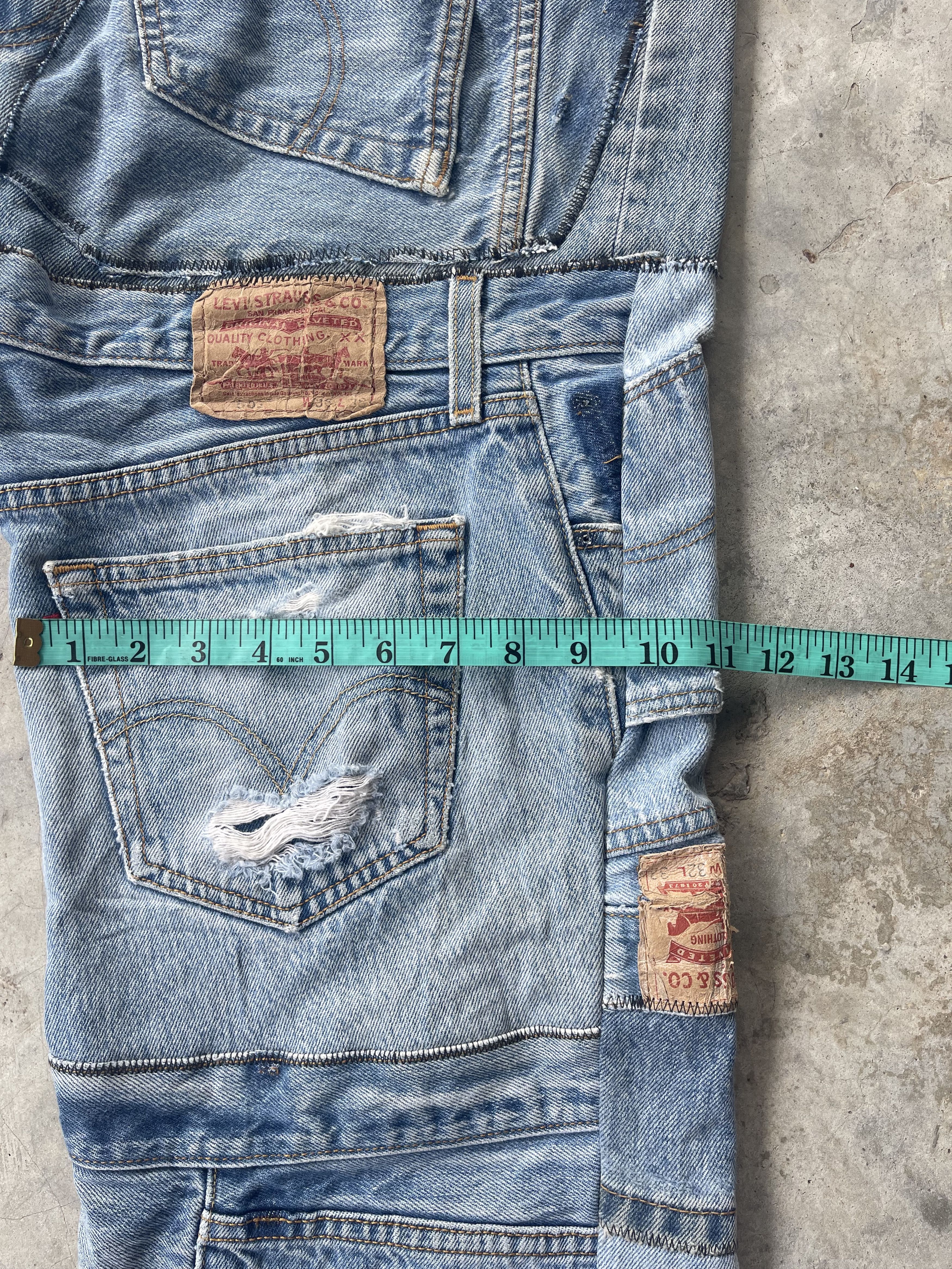 Levi's Vintage Clothing Vintage Levis 501 Reconstruct Patchwork Distressed Sz 42 Size US 42 / EU 58 - 15 Thumbnail