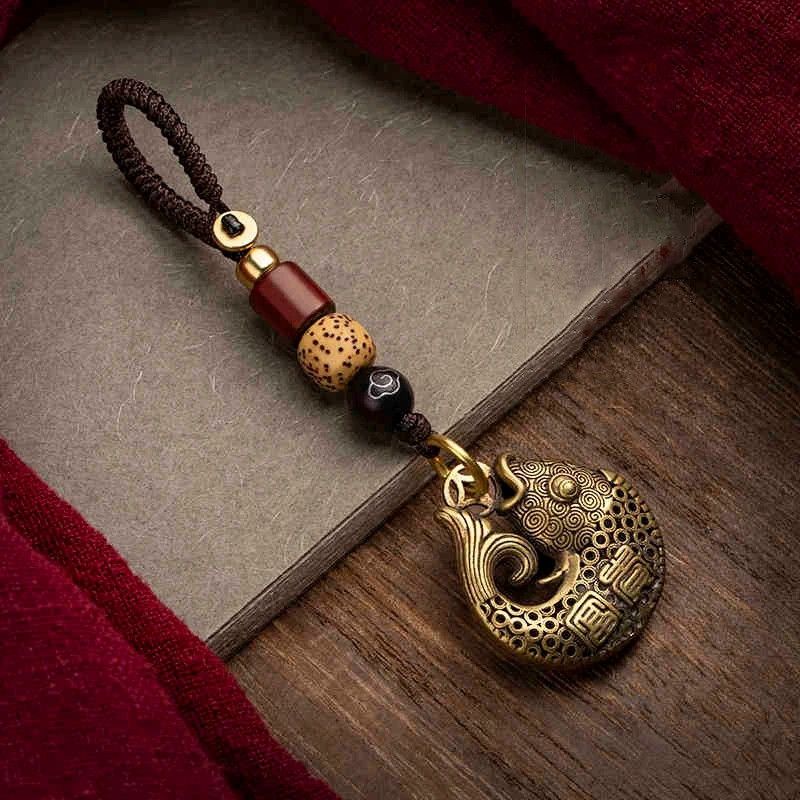 Other Lucky Fish Keyring Car Keychain Brass Holder Hanging Charms Size ONE SIZE - 6 Thumbnail