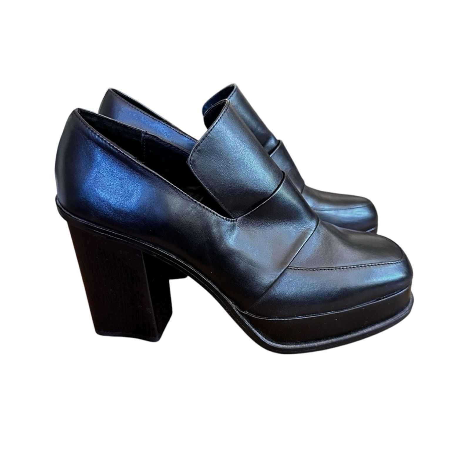Zara Zara Block Court Platform Heels – Black – EU 40 / US 9–9.5 Size US 9 / IT 39 - 5 Thumbnail