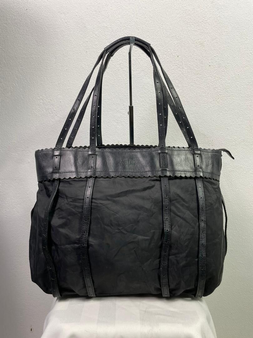 Jean Paul Gaultier Archive Jean Paul Gaultier Black Nylon + Leather Tote Bag Size ONE SIZE - 1 Thumbnail