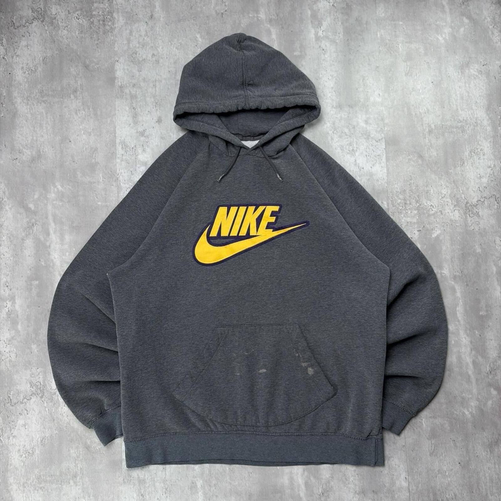 Nike Y2K Grey Nike Grunge Baggy Skater Distressed Hoodie Size US XL / EU 56 / 4 - 1 Thumbnail