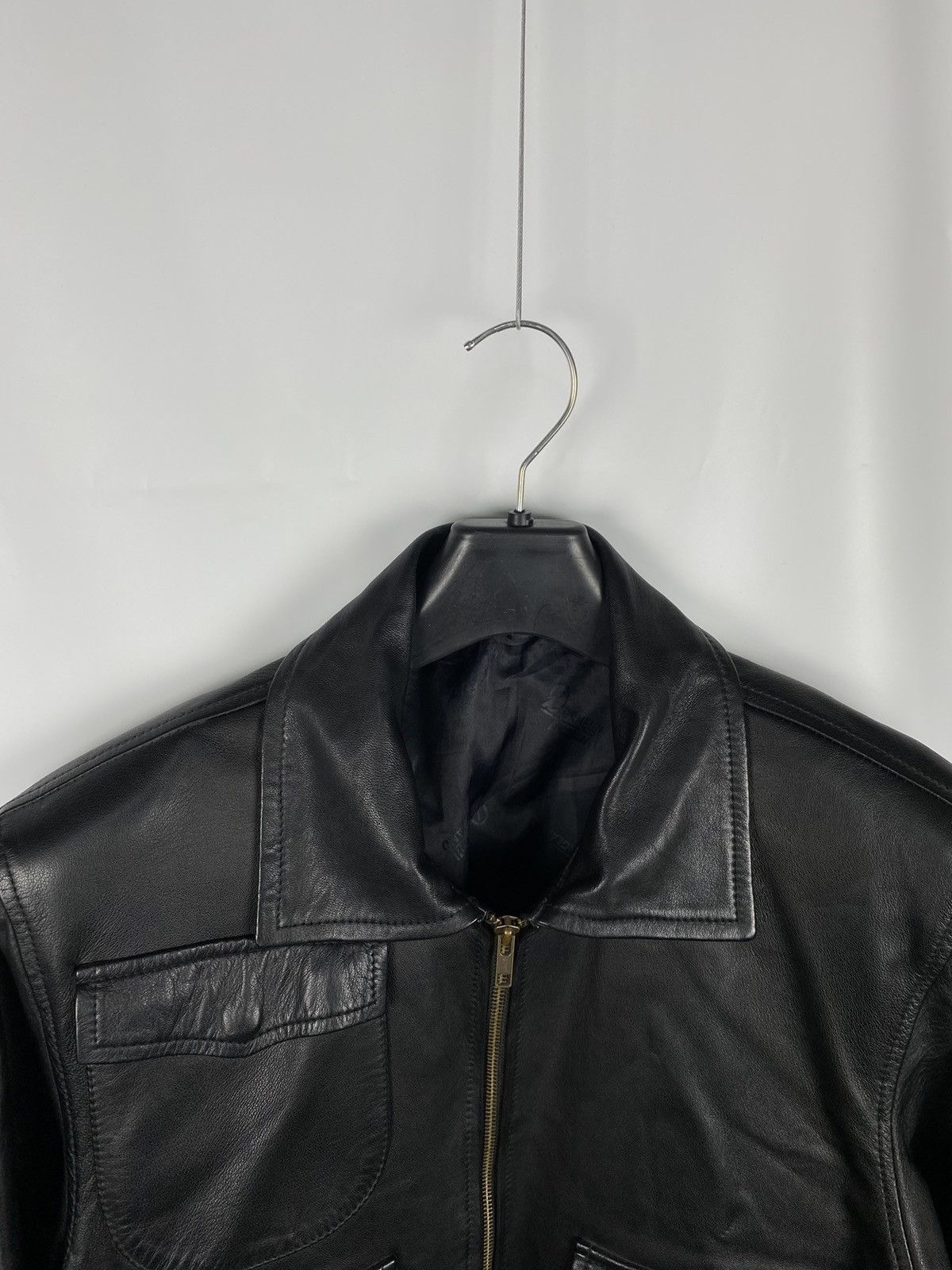 Designer Dormeuil England Soft Genuine Leather Jacket Size US L / EU 52-54 / 3 - 7 Thumbnail