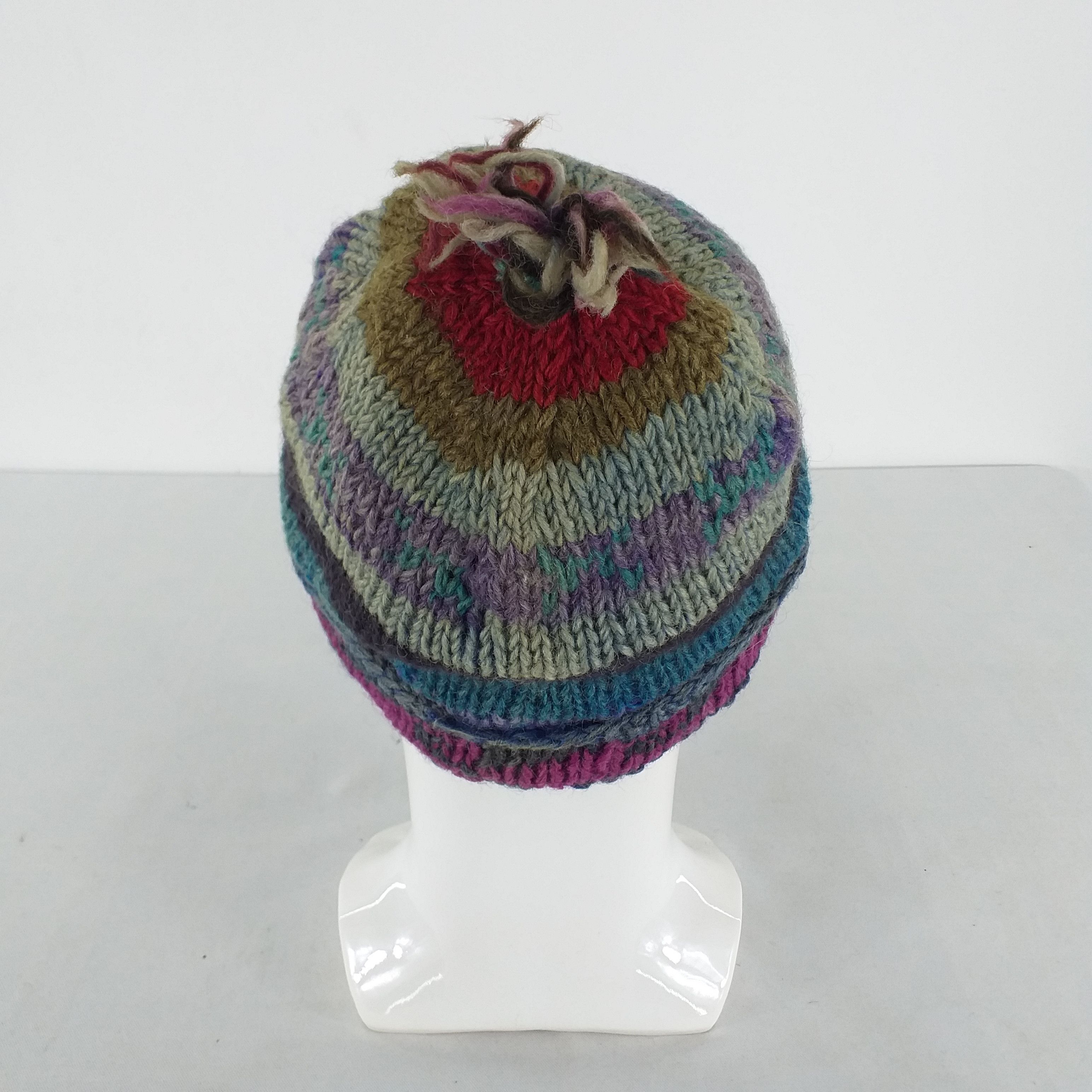 Japanese Brand Stripes Snow Cap Hat Beanie -BN392 Size ONE SIZE - 3 Thumbnail