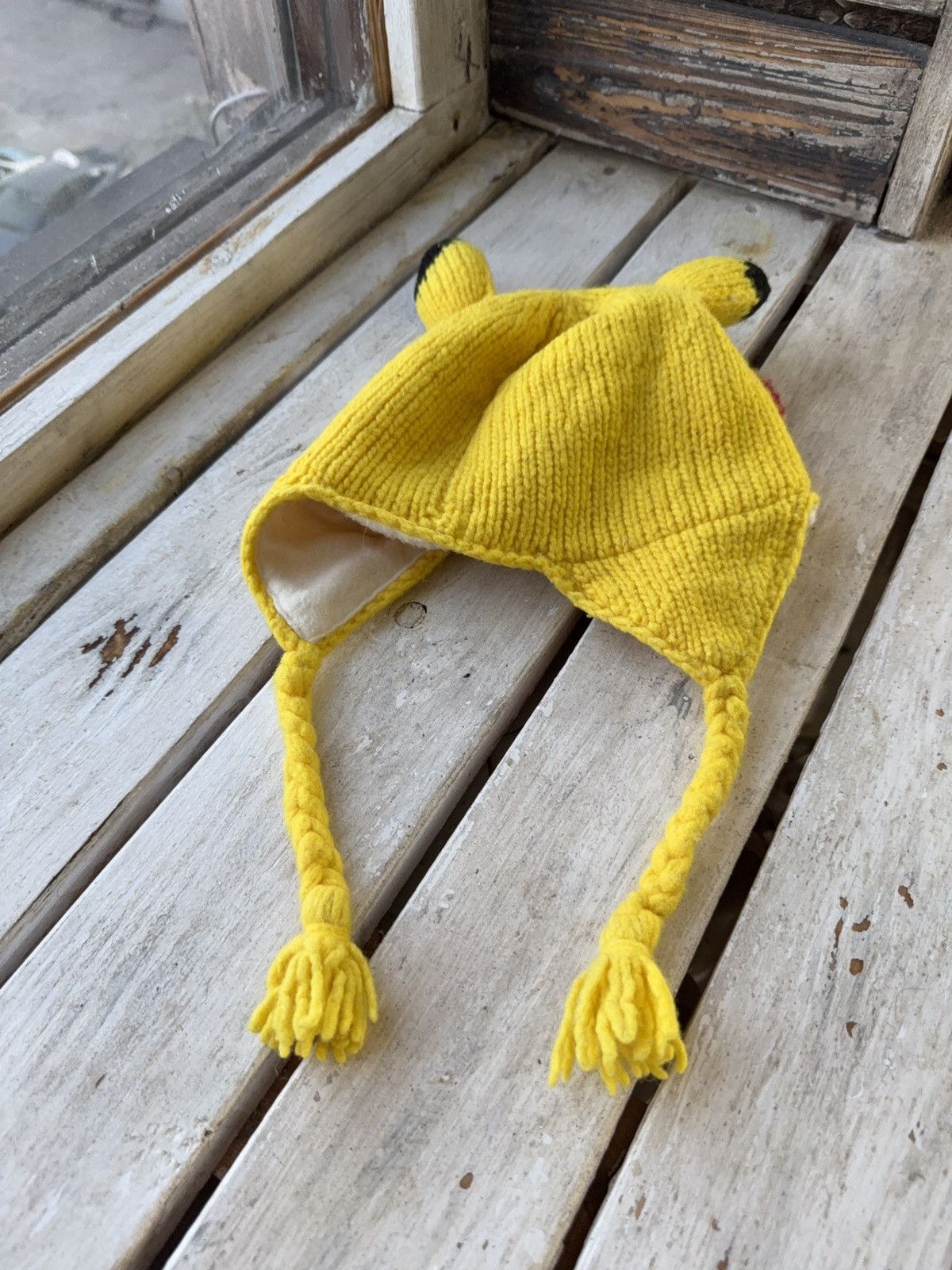 Japanese Brand × Nintendo × Pokemon RARE Y2K Pikachu Pokémon Beanie Hat Nintendo Size ONE SIZE - 4 Thumbnail