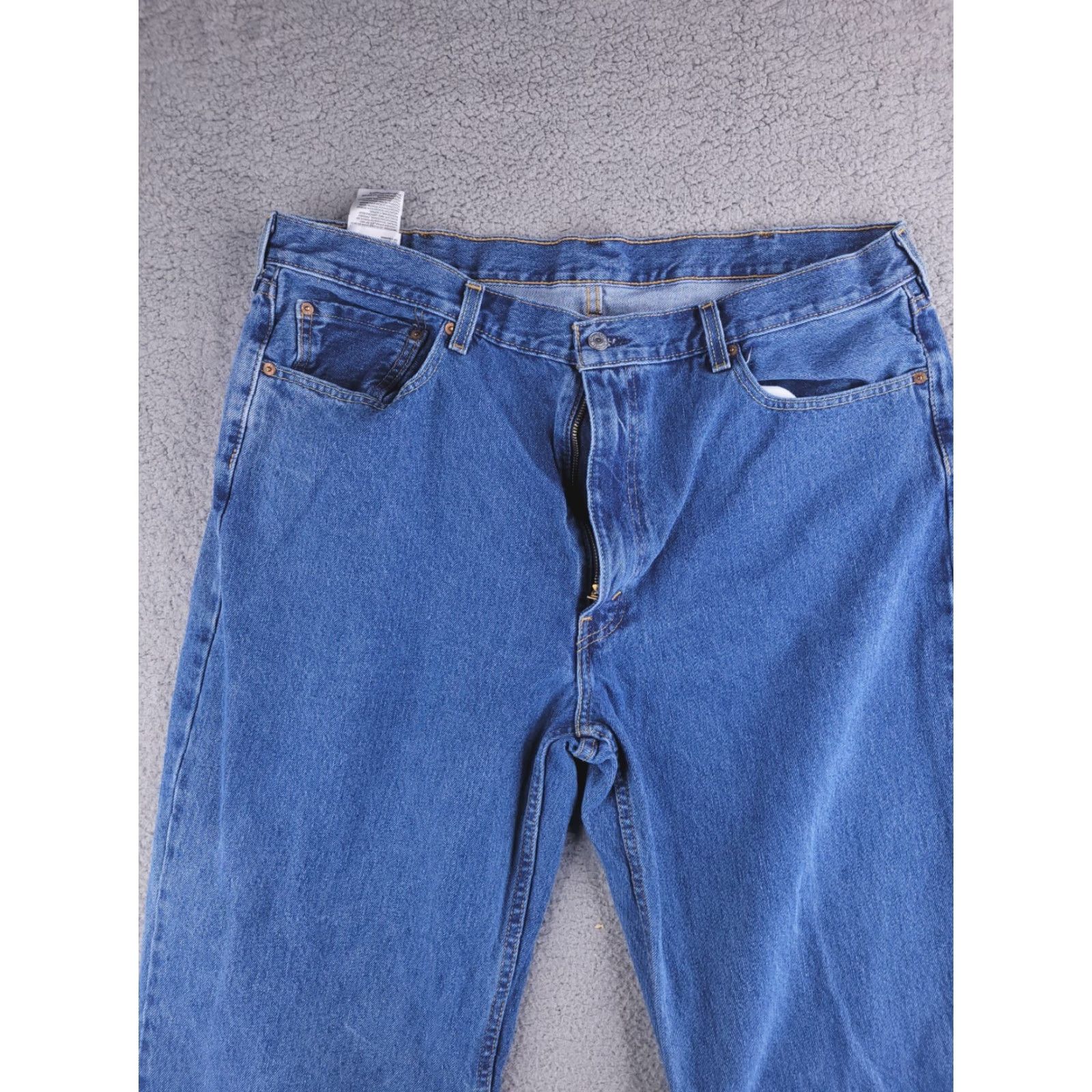 Levi's Levi's Jeans Mens 41x35 Blue 505 Denim Pants Tapered Straight Regular Size 41 Inseam 35 Color Blue Mens Size US 41 - 5 Thumbnail
