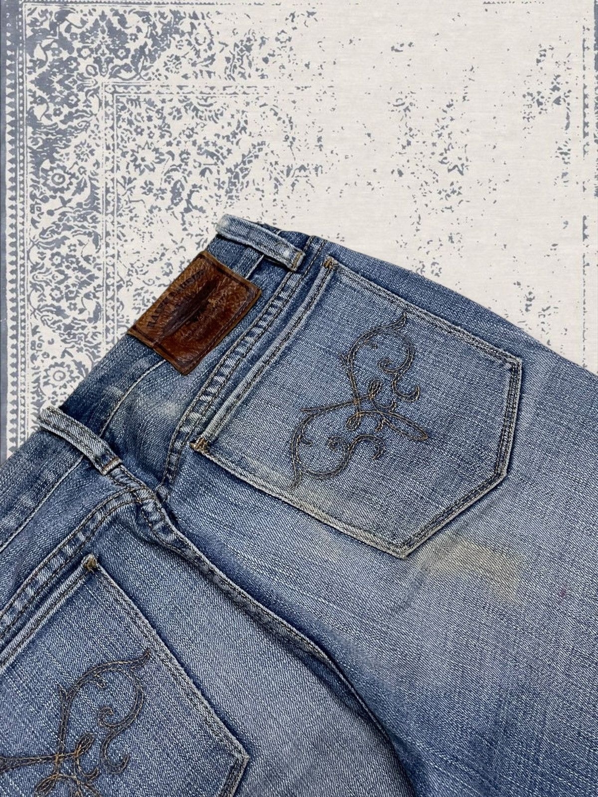 Designer × Polo Ralph Lauren × Vintage Vintage 90s Og Designer Ralph Lauren Flared Distressee Denim Size US 27 - 16 Thumbnail
