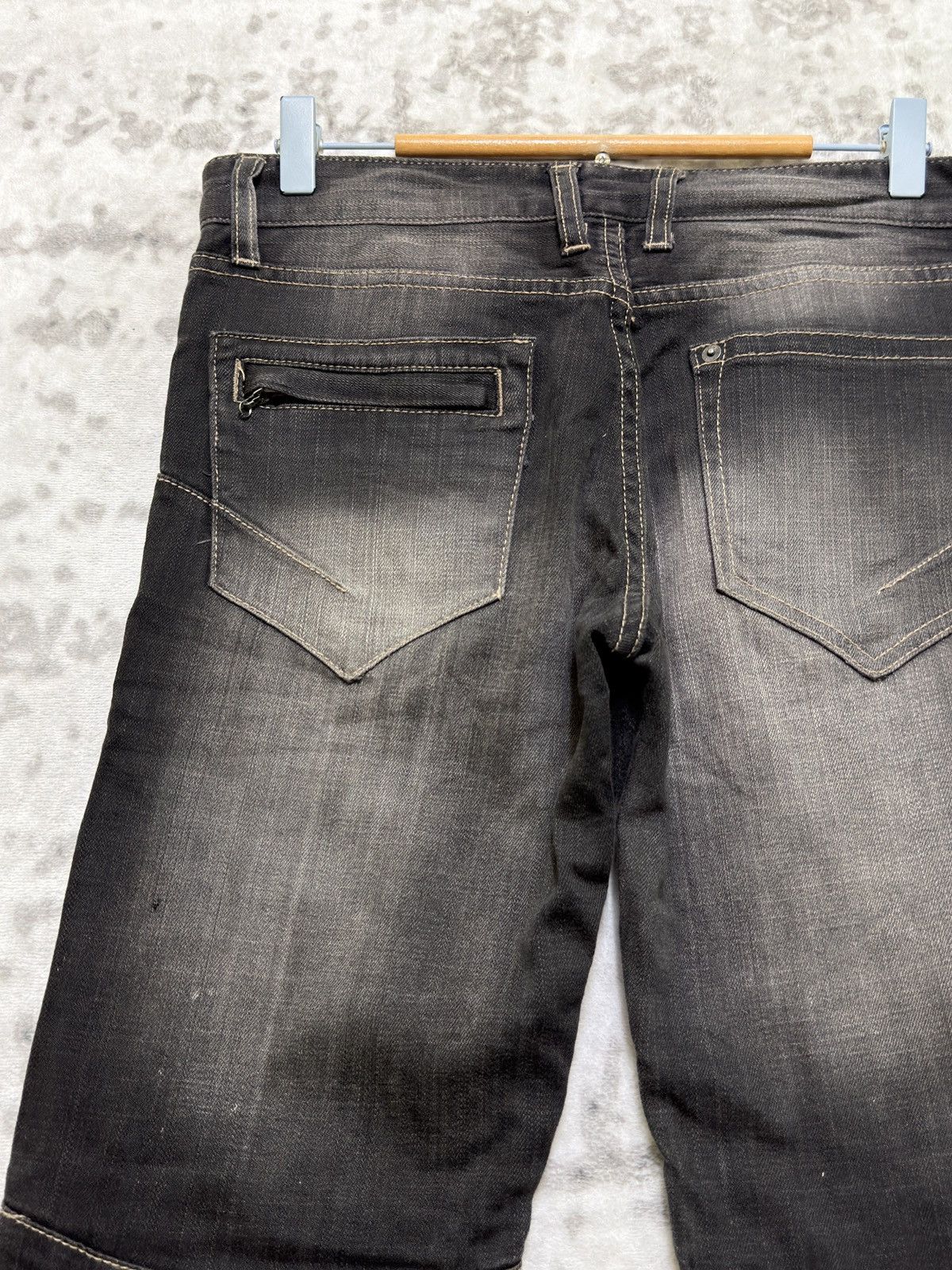 PPFM PPFM Distressed Biker Jeans Y2K Archive Multi Zip Moto Denim Size US 30 / EU 46 - 10 Thumbnail