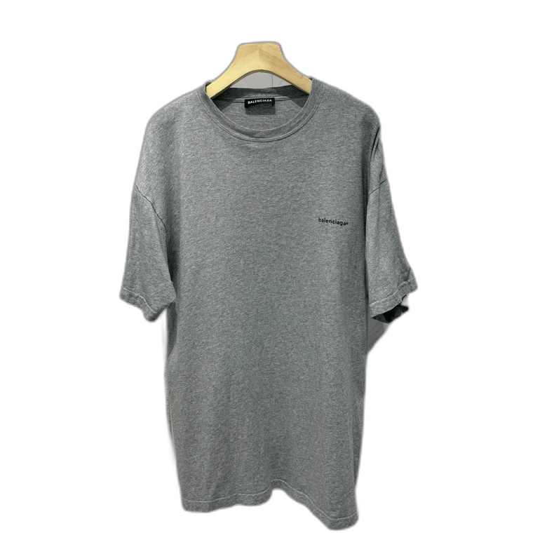 Balenciaga Balenciaga Small Logo Grey Short Sleeve Tee Size US S / EU 44-46 / 1 - 1 Thumbnail