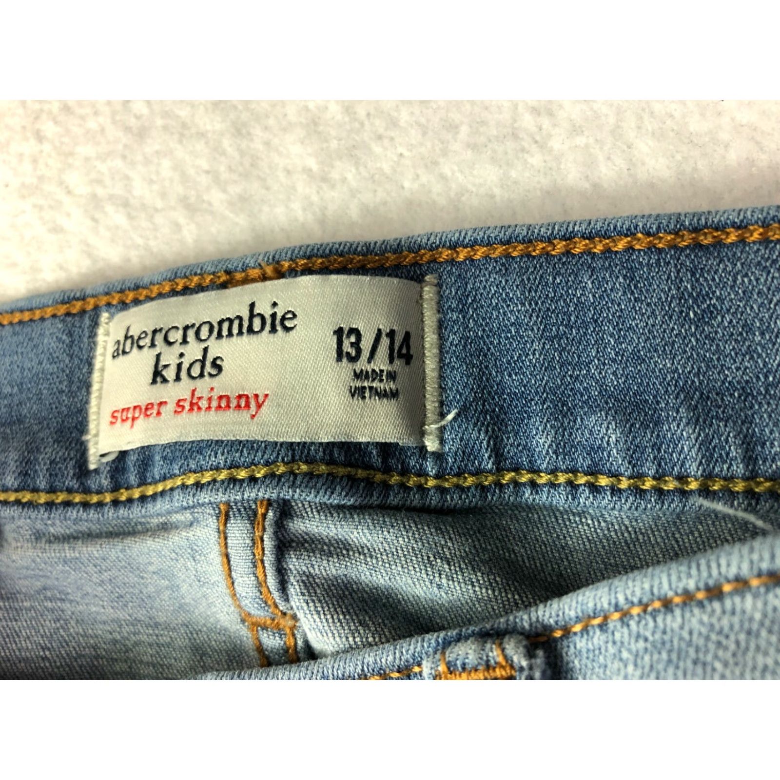 Abercrombie & Fitch VINTAGE Abercrombie & Fitch Jeans - Abercrombie & Fitch Juniors Size 13/14 27x25 Blue Denim Slim Skinny Denim Jeans Womens Size 34" / US 12 / IT 48 - 5 Thumbnail