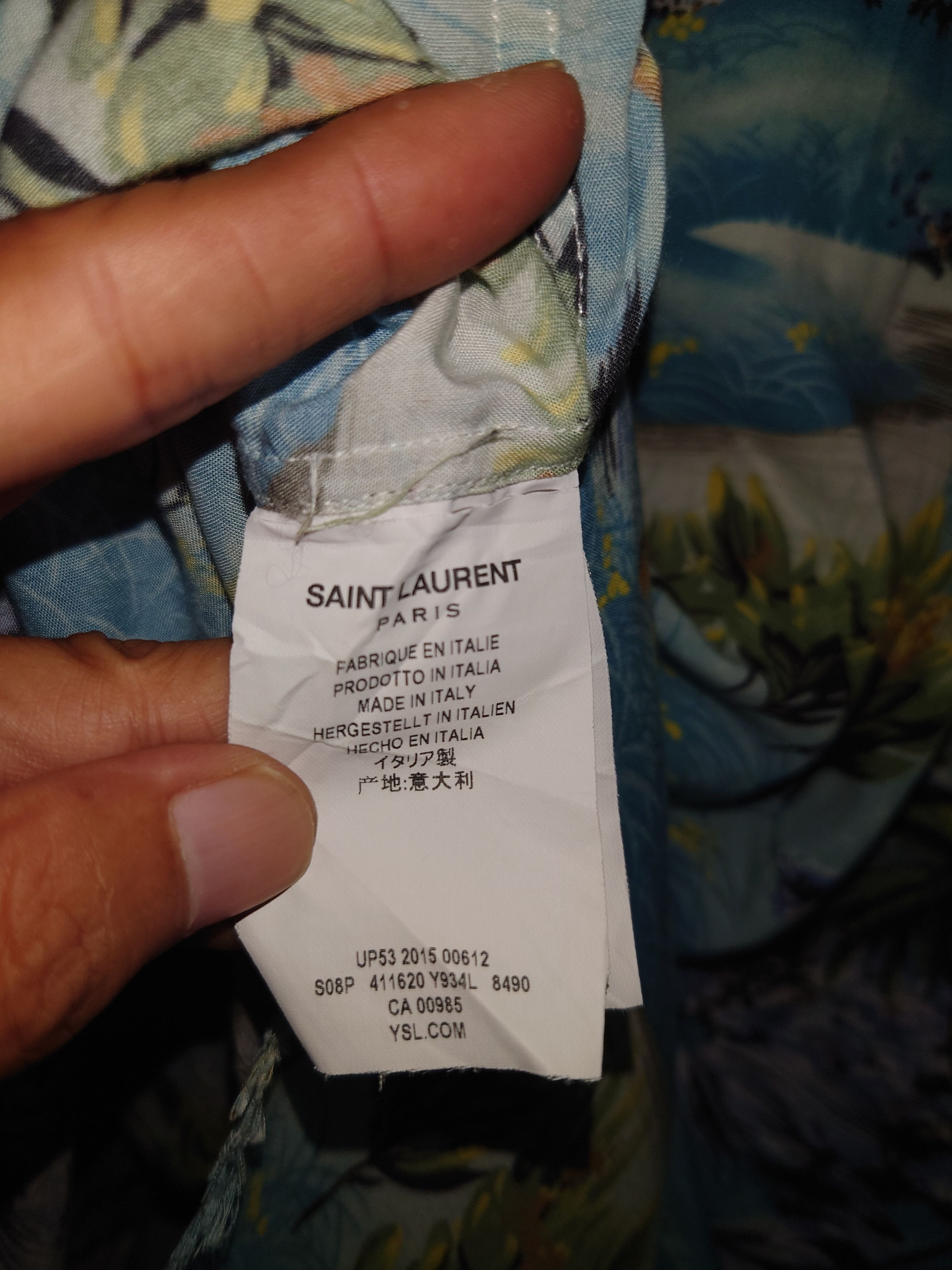 Saint Laurent Paris Saint Laurent Paris SS16 Surf Hawaiian Shirt Size 39 Size US M / EU 48-50 / 2 - 6 Thumbnail