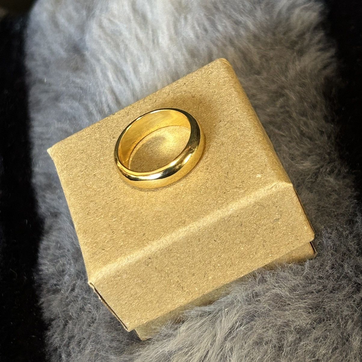 Jewelry Shiny 18kt gold plated 4mm stainless steel comfort ring 4 Size ONE SIZE - 1 Thumbnail
